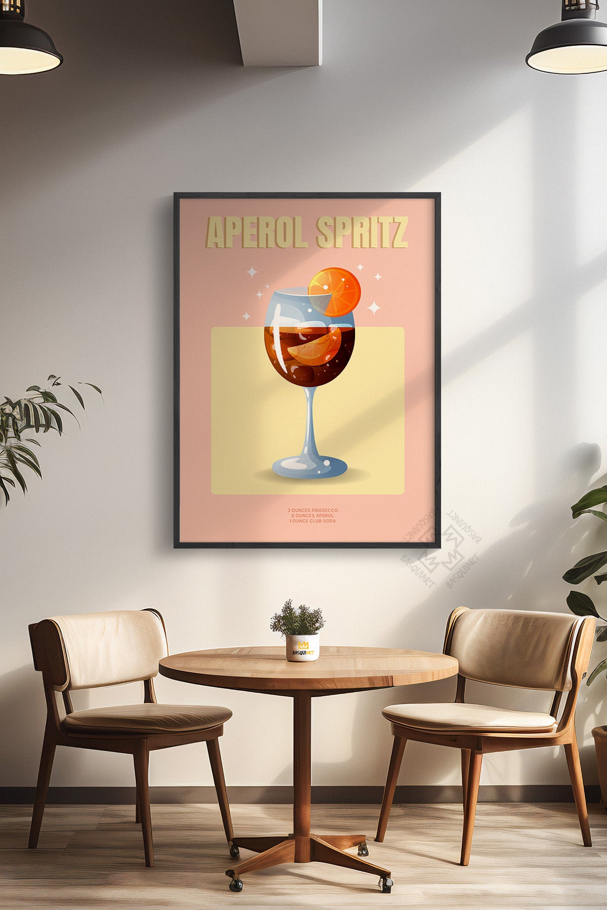 Kokteyl Serisi Siyah Çerçeveli Poster, Tablo, Cafe, Restoran, Mutfak Duvar Dekoru No:49