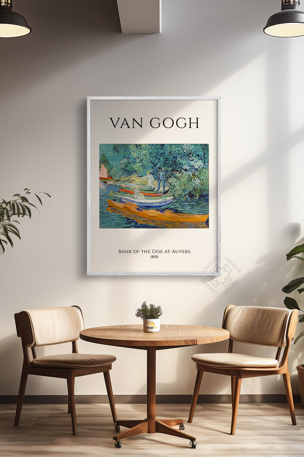 Vincent Van Gogh Serisi Beyaz Çerçeveli Poster, Tablo Duvar Dekoru No:10
