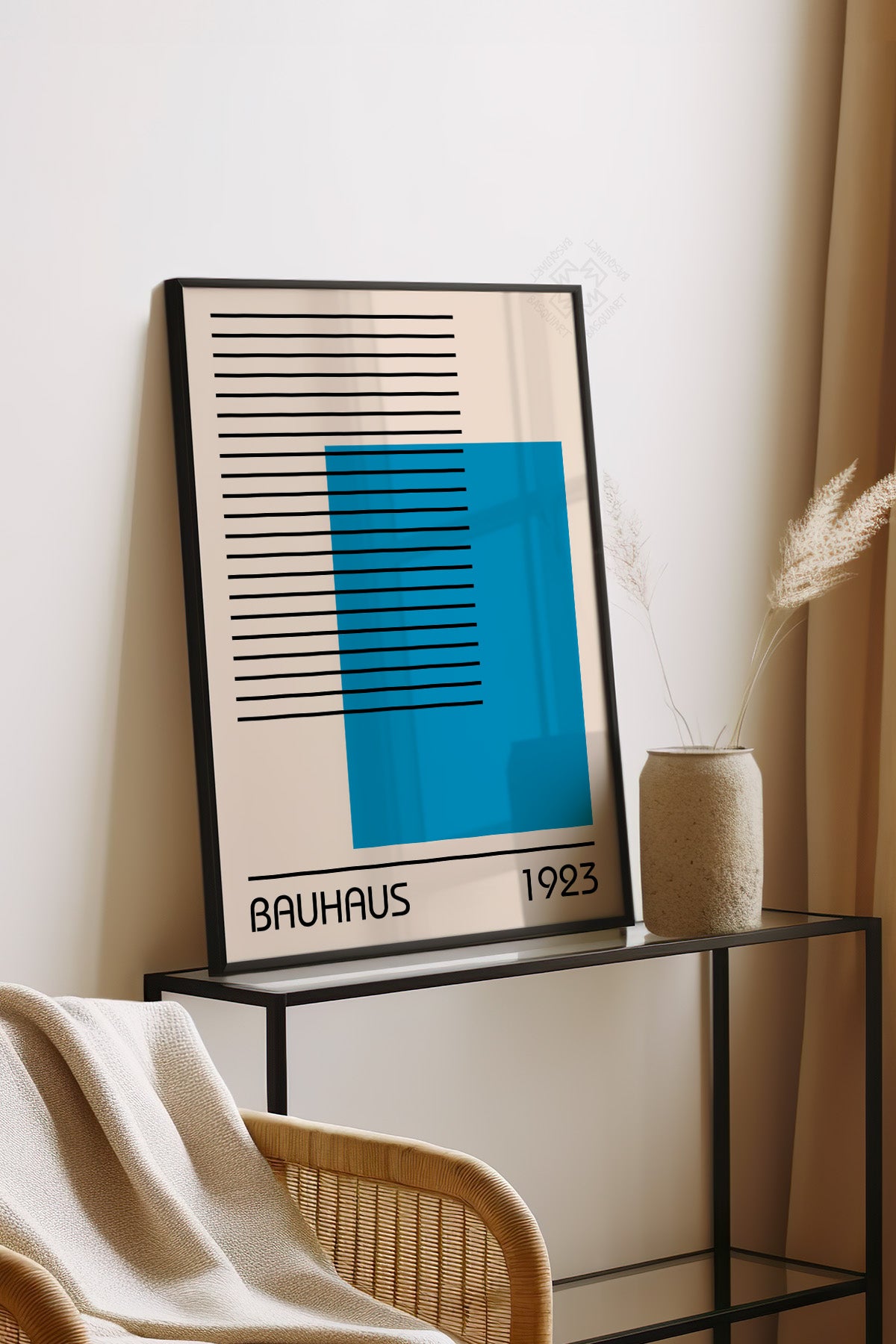 Bauhaus Serisi Siyah Çerçeveli Poster, Tablo No:16