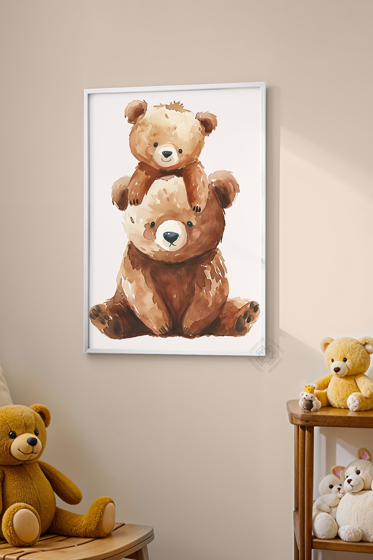 Çocuk Odası, Bebek Odası Beyaz Çerçeveli Poster, Tablo No:71