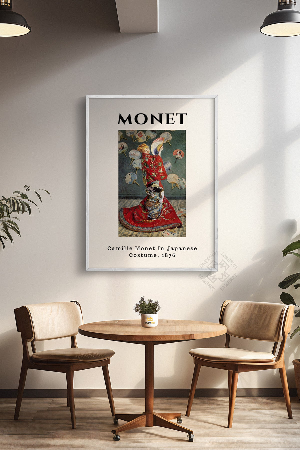 Claude Monet Serisi Beyaz Çerçeveli Poster, Tablo Duvar Dekoru No:8