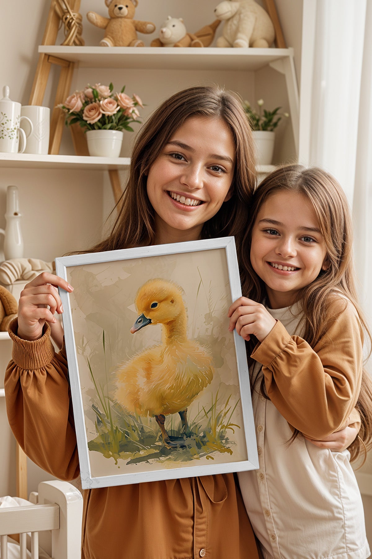Çocuk Odası, Bebek Odası Beyaz Çerçeveli Poster, Tablo No:63