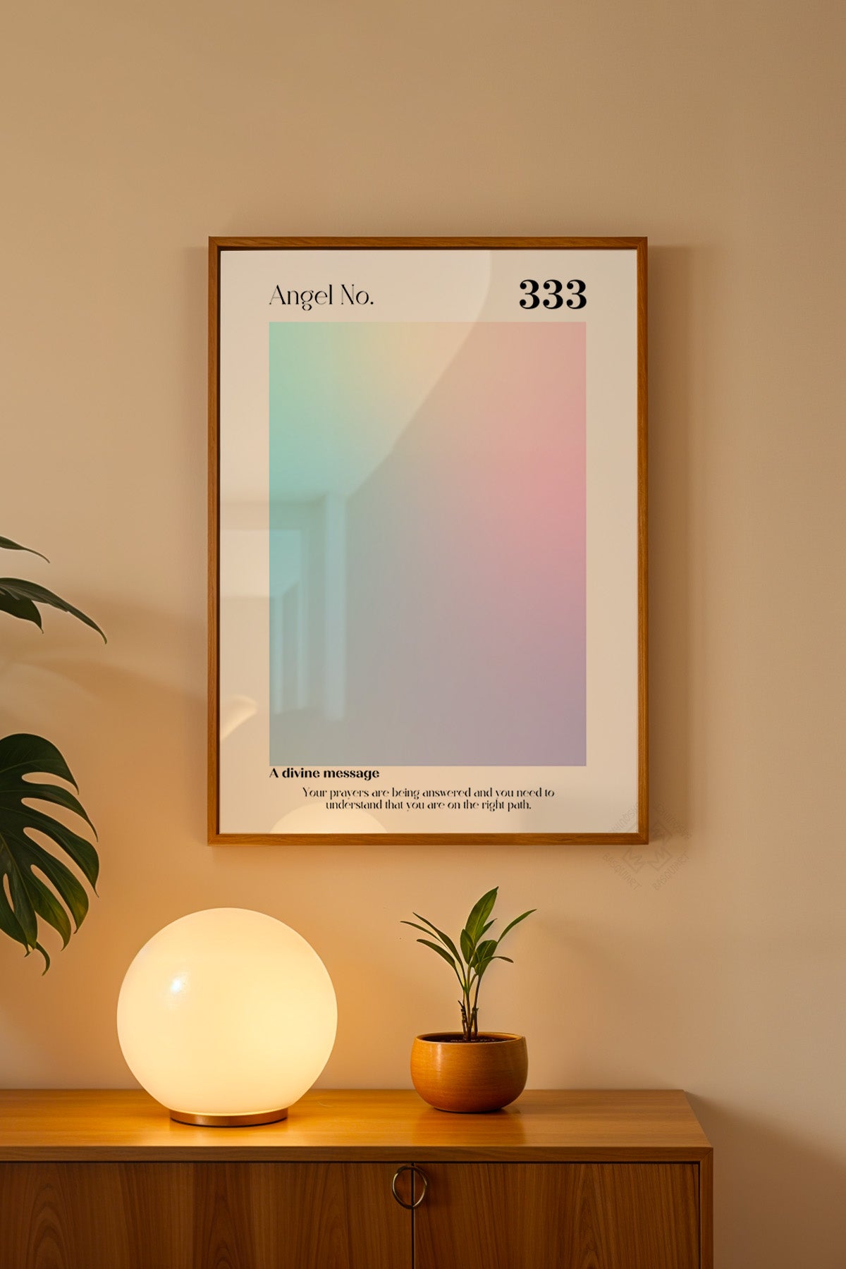 Aura Serisi Ahşap Çerçeveli Poster, Tablo No:69