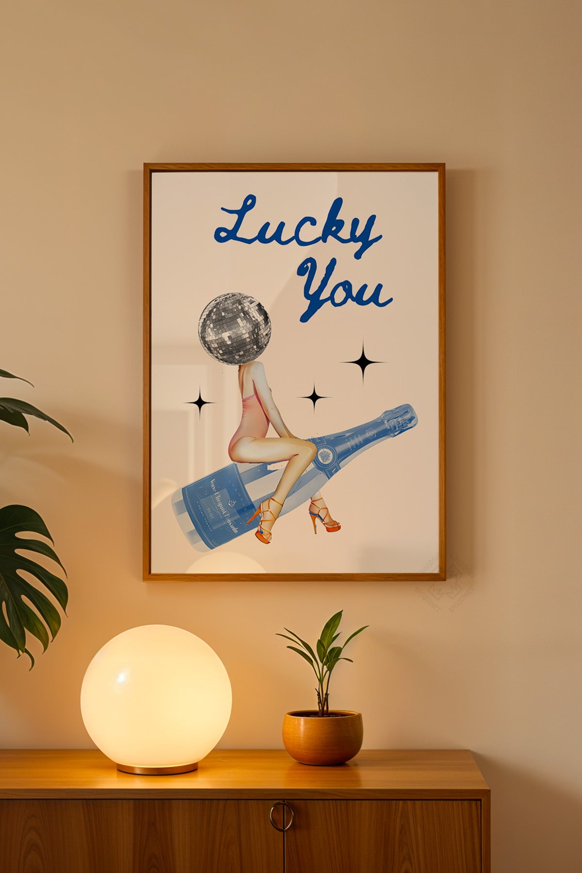 Lucky You Serisi Ahşap Çerçeveli Poster, Tablo Duvar Dekoru No:30