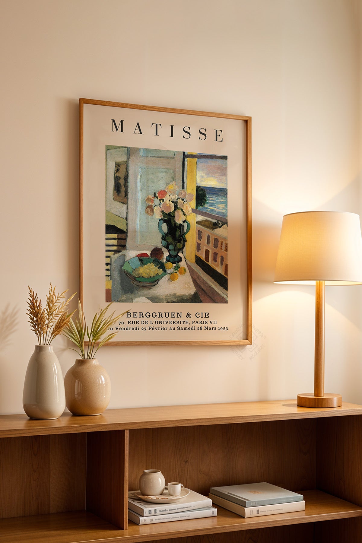 Henri Matisse Serisi Ahşap Çerçeveli Poster, Tablo Duvar Dekoru No:14