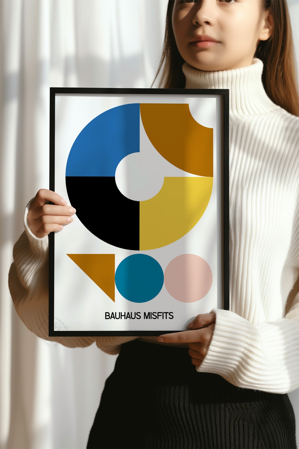 Bauhaus Serisi Siyah Çerçeveli Poster, Tablo No:118