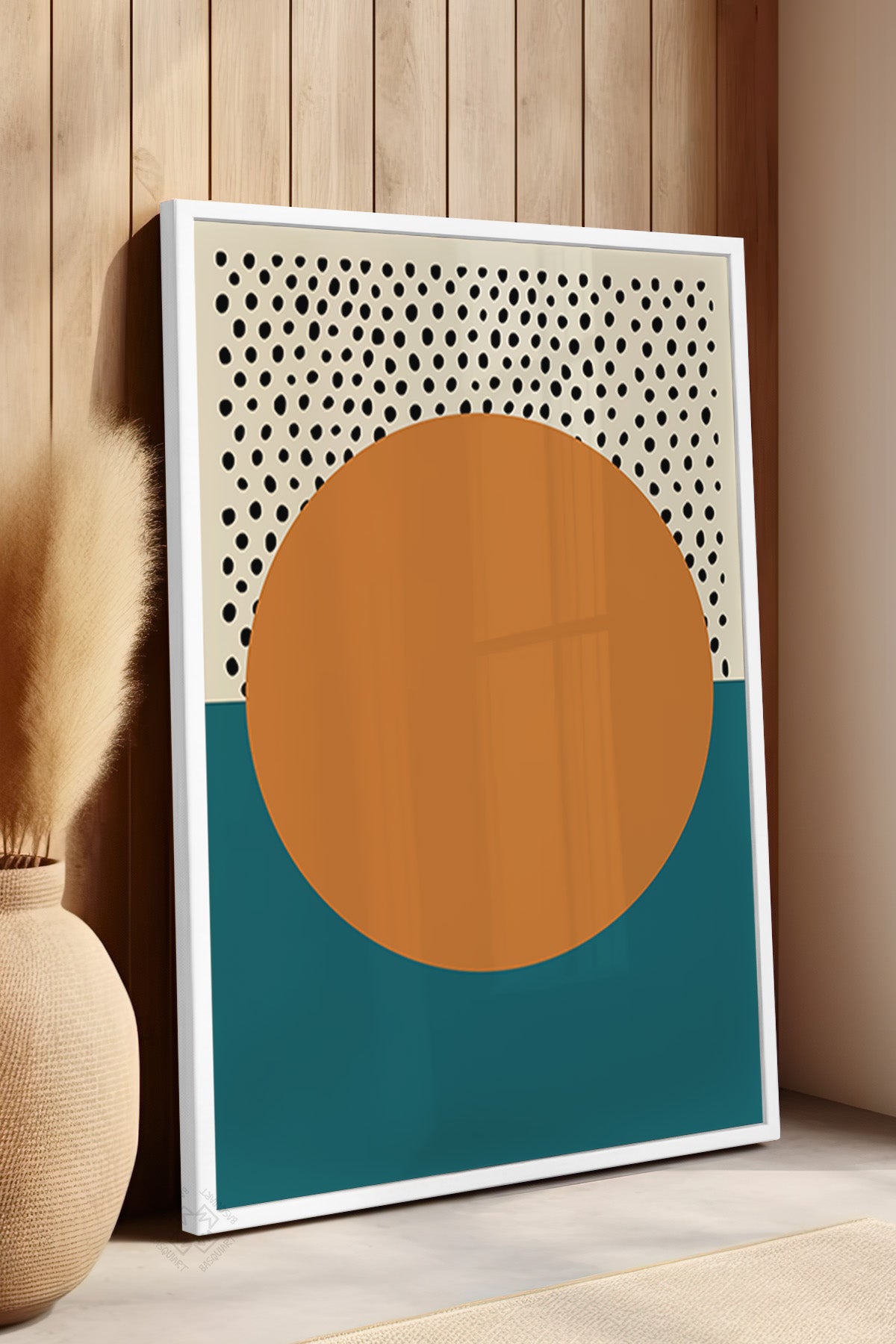 Bauhaus Serisi Beyaz Çerçeveli Poster, Tablo No:78