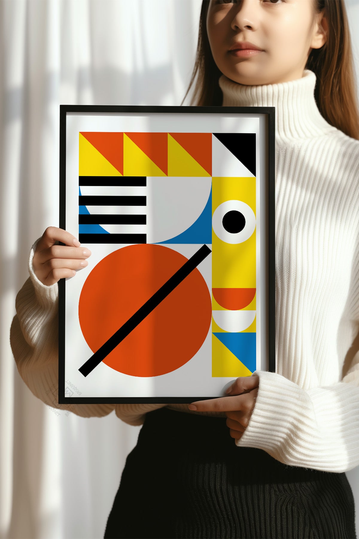 Bauhaus Serisi Siyah Çerçeveli Poster, Tablo No:6