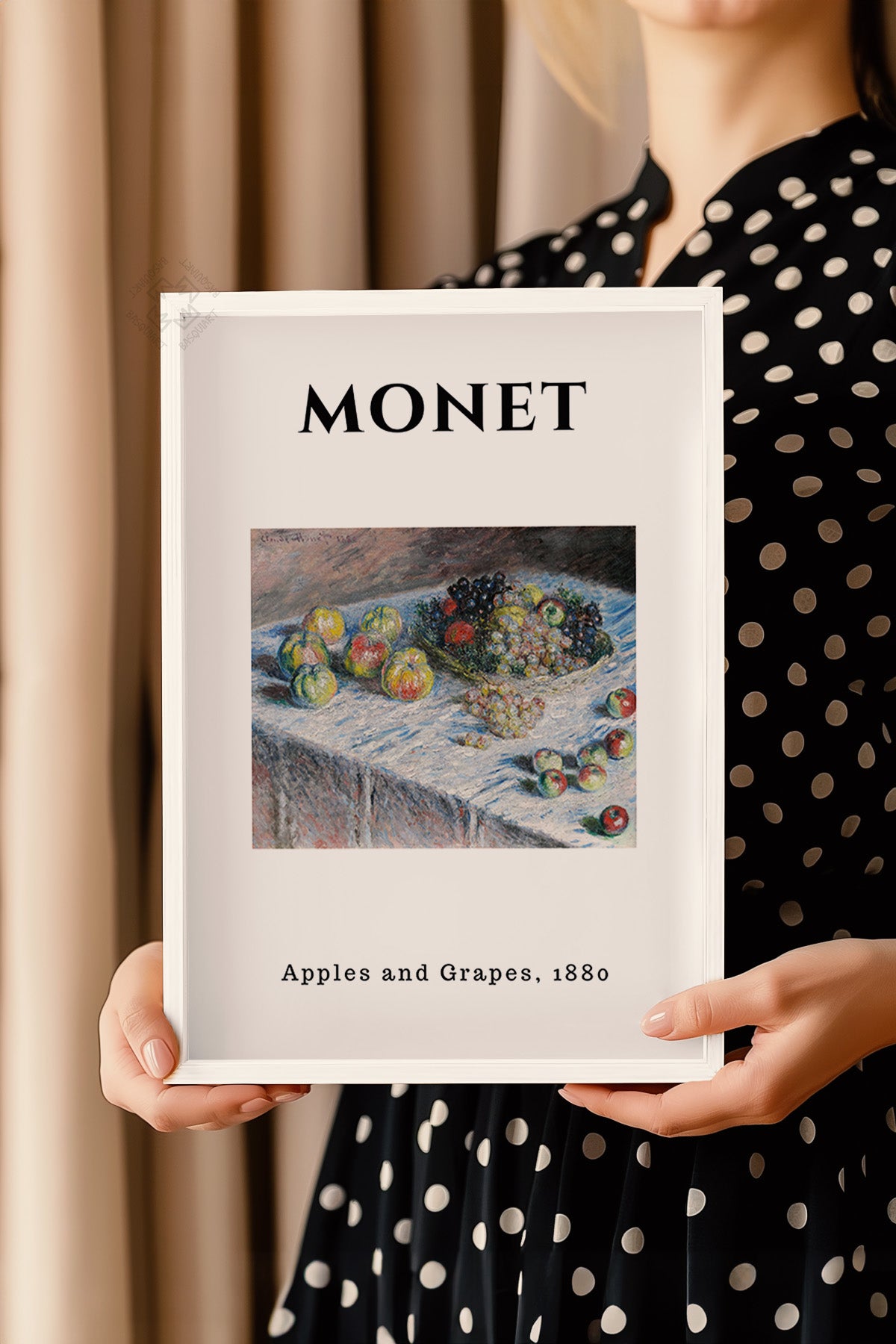 Claude Monet Serisi Beyaz Çerçeveli Poster, Tablo Duvar Dekoru No:7