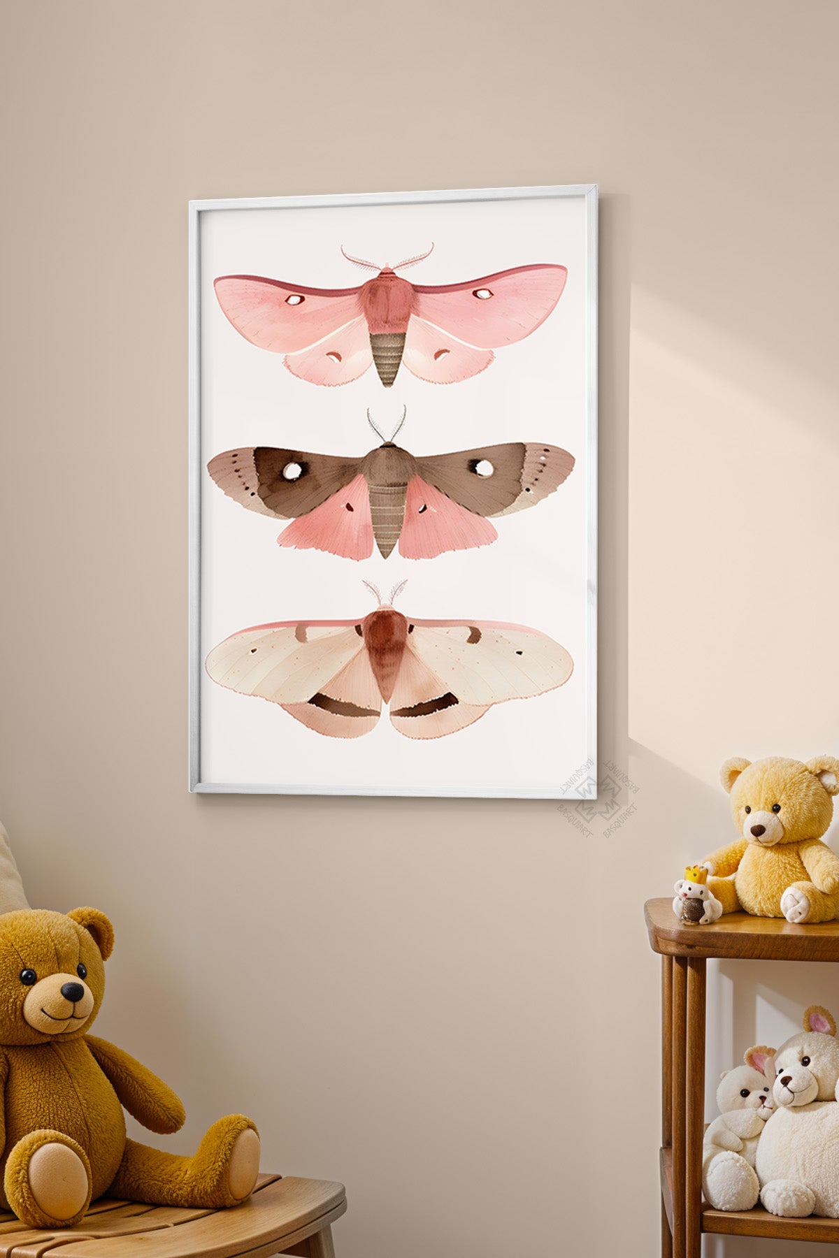 Çocuk Odası, Bebek Odası Beyaz Çerçeveli Poster, Tablo No:76