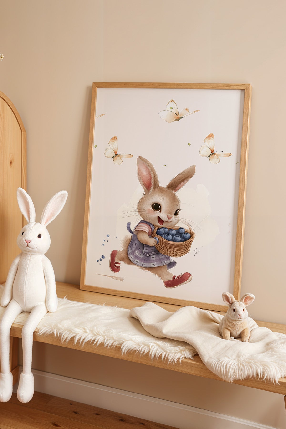 Çocuk Odası, Bebek Odası Ahşap Çerçeveli Poster, Tablo No:56
