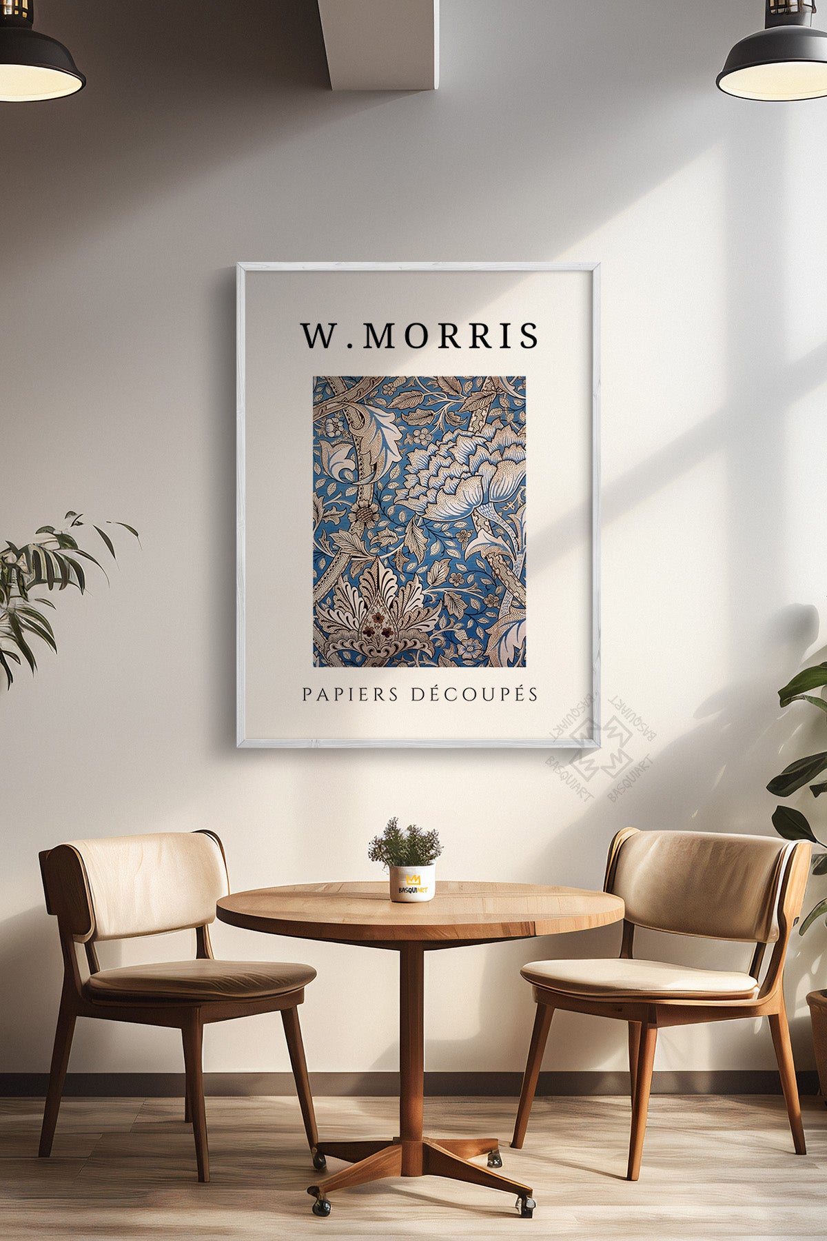 William Morris Serisi Beyaz Çerçeveli Poster, Tablo Duvar Dekoru No:12