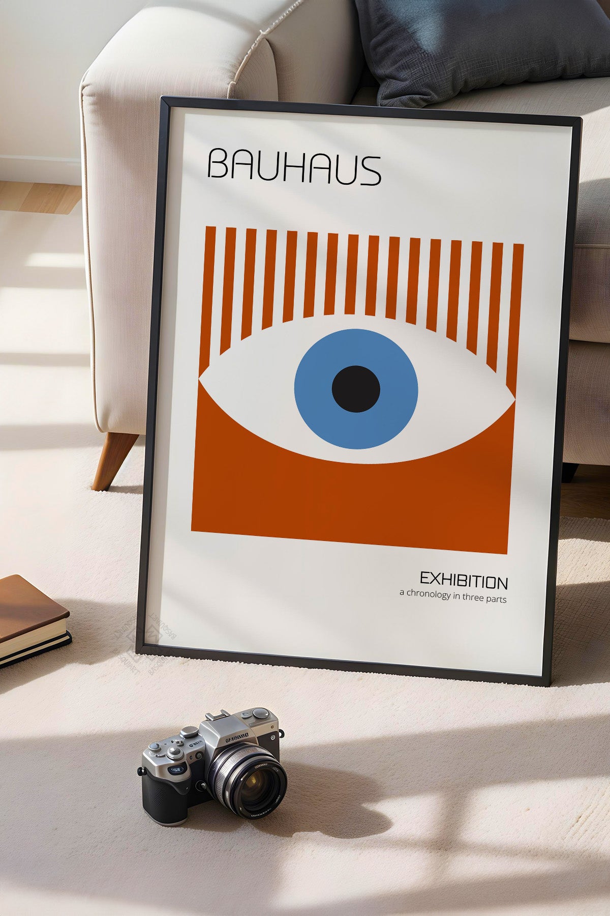 Bauhaus Serisi Siyah Çerçeveli Poster, Tablo No:110
