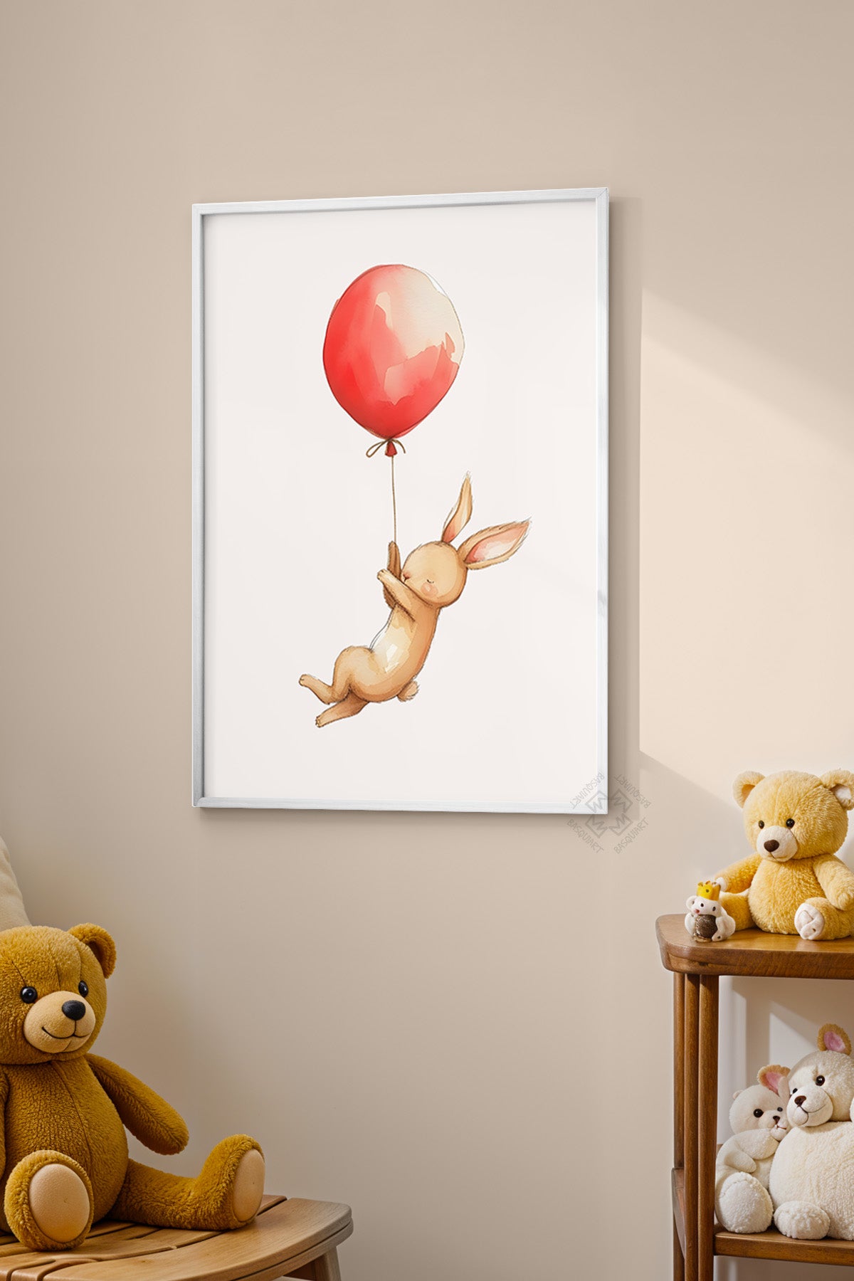 Çocuk Odası, Bebek Odası Beyaz Çerçeveli Poster, Tablo No:75