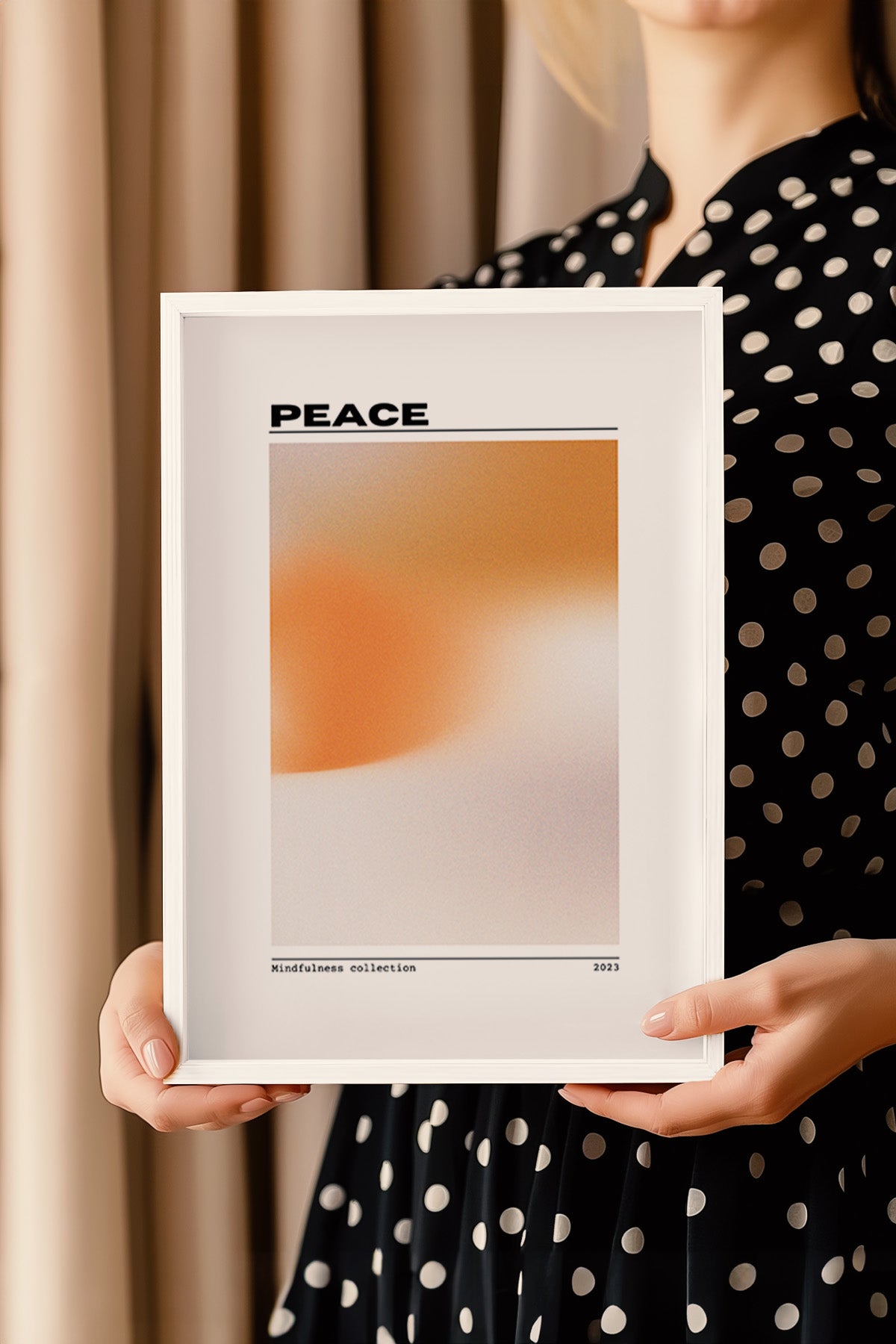 Aura Serisi Beyaz Çerçeveli Poster, Tablo No:129