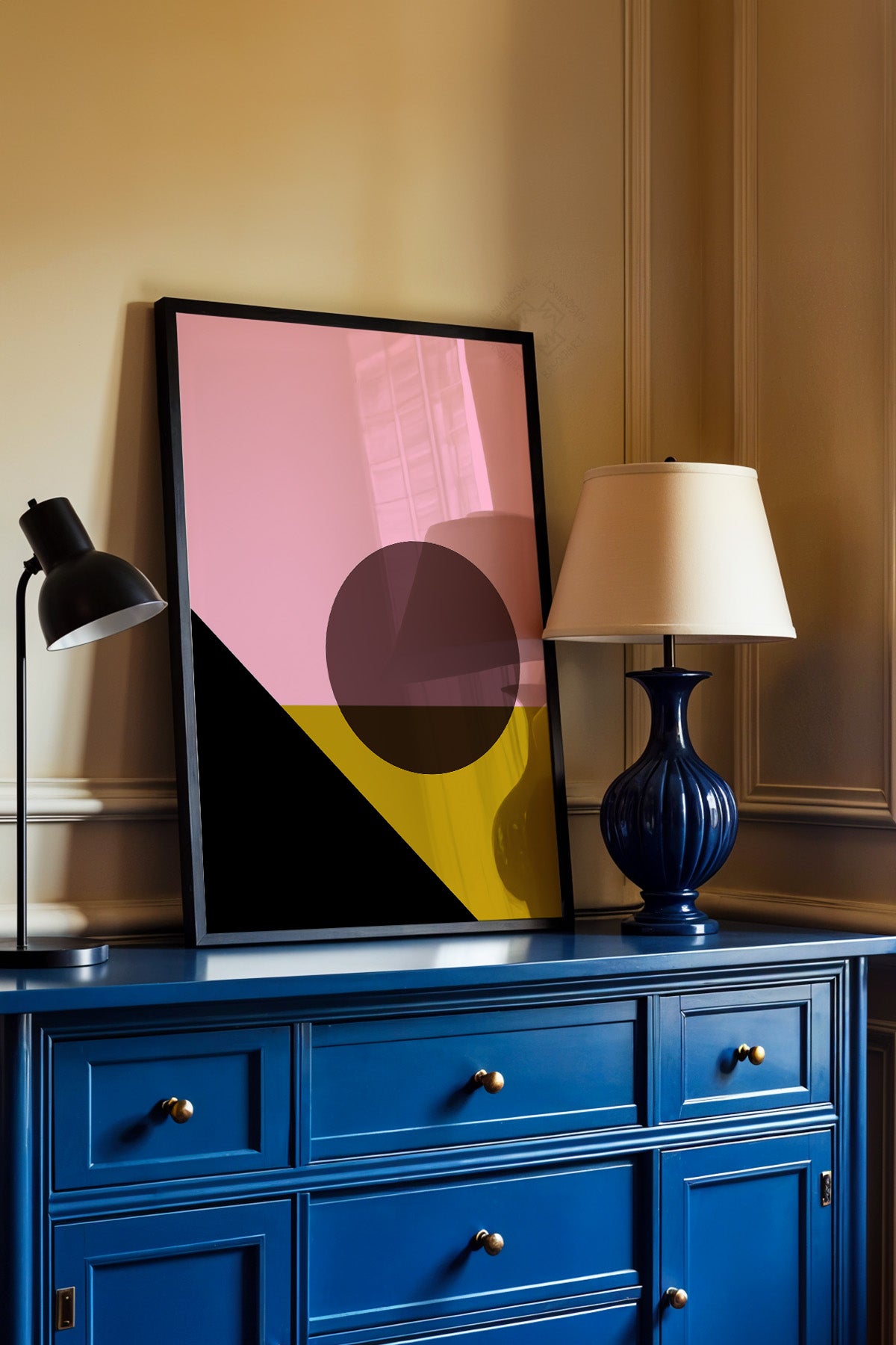 Bauhaus Serisi Siyah Çerçeveli Poster, Tablo No:76