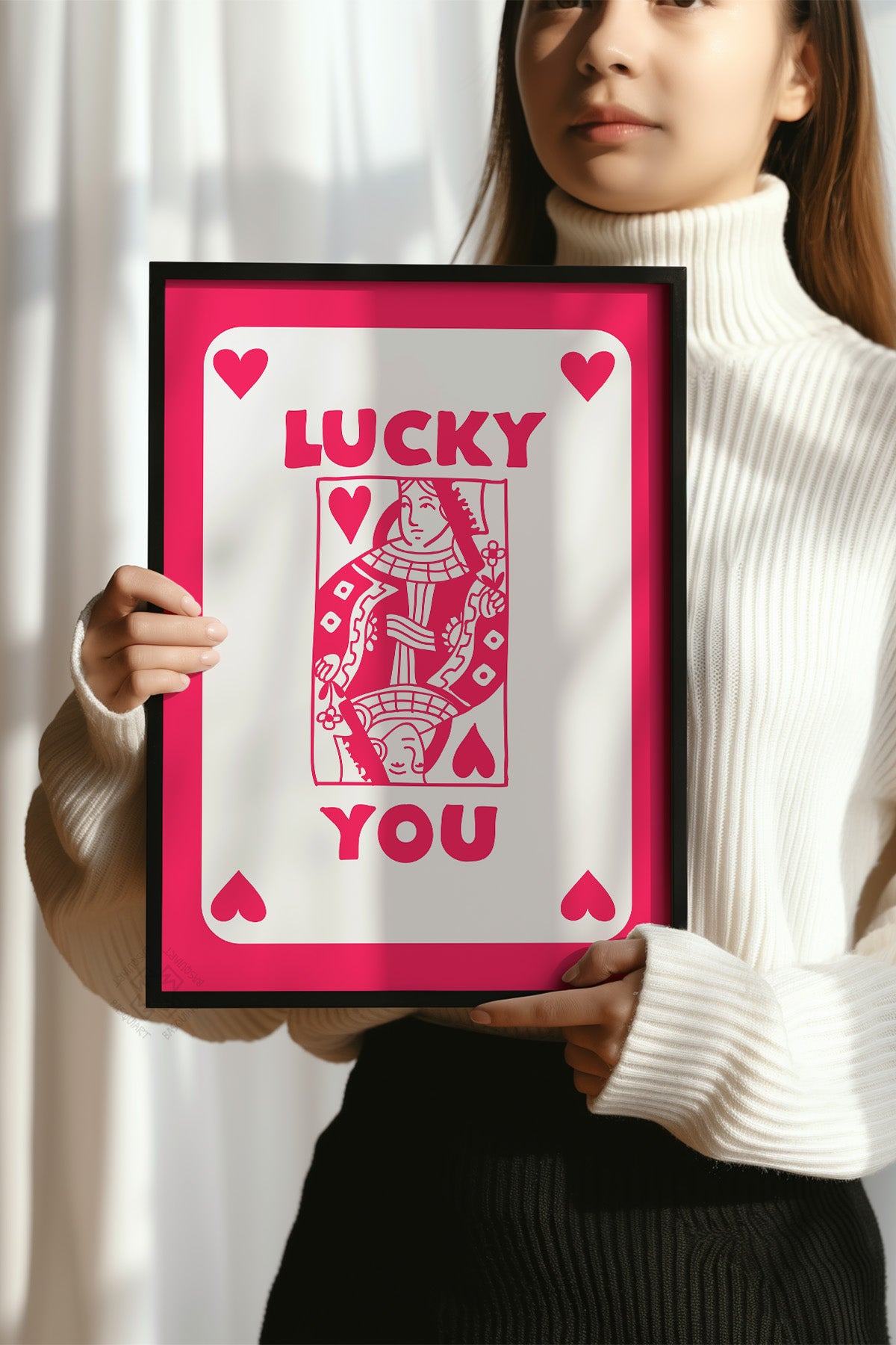 Lucky You Serisi Siyah Çerçeveli Poster, Tablo Duvar Dekoru No:83