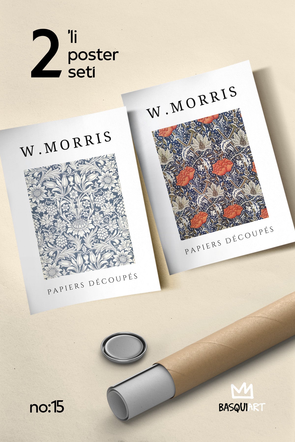 W Morris 2'li Poster Seti, Duvar Dekoru No:15