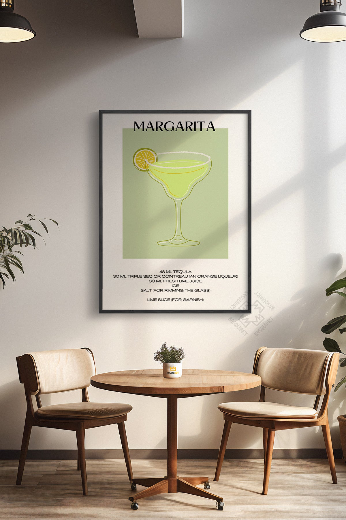 Kokteyl Serisi Siyah Çerçeveli Poster, Tablo, Cafe, Restoran, Mutfak Duvar Dekoru No:20