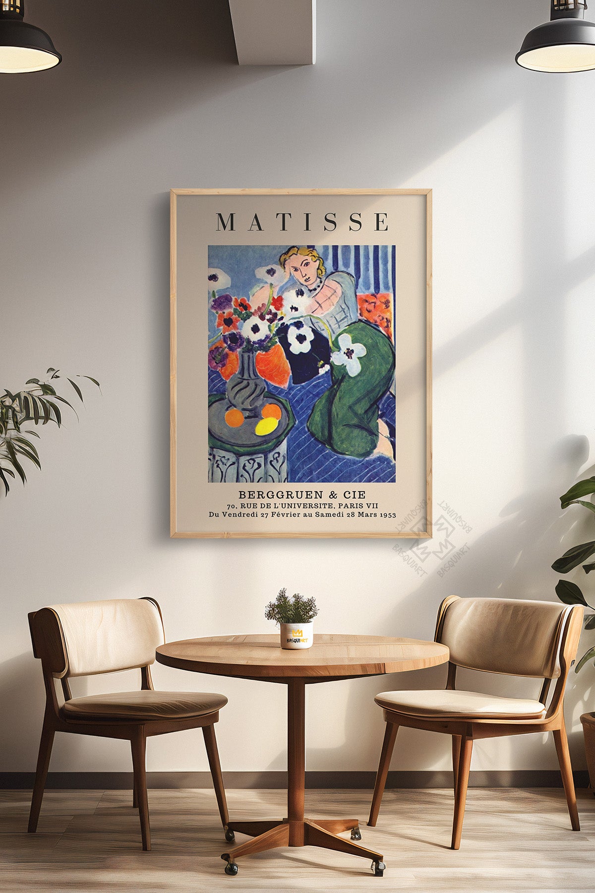 Henri Matisse Serisi Ahşap Çerçeveli Poster, Tablo Duvar Dekoru No:12