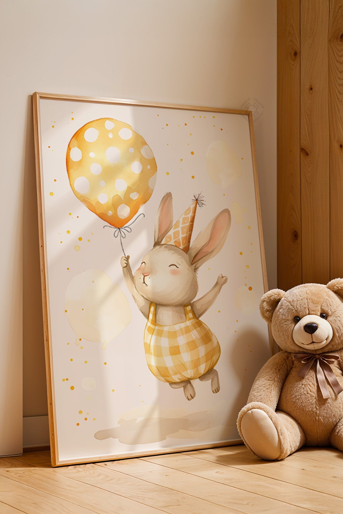 Çocuk Odası, Bebek Odası Ahşap Çerçeveli Poster, Tablo No:58