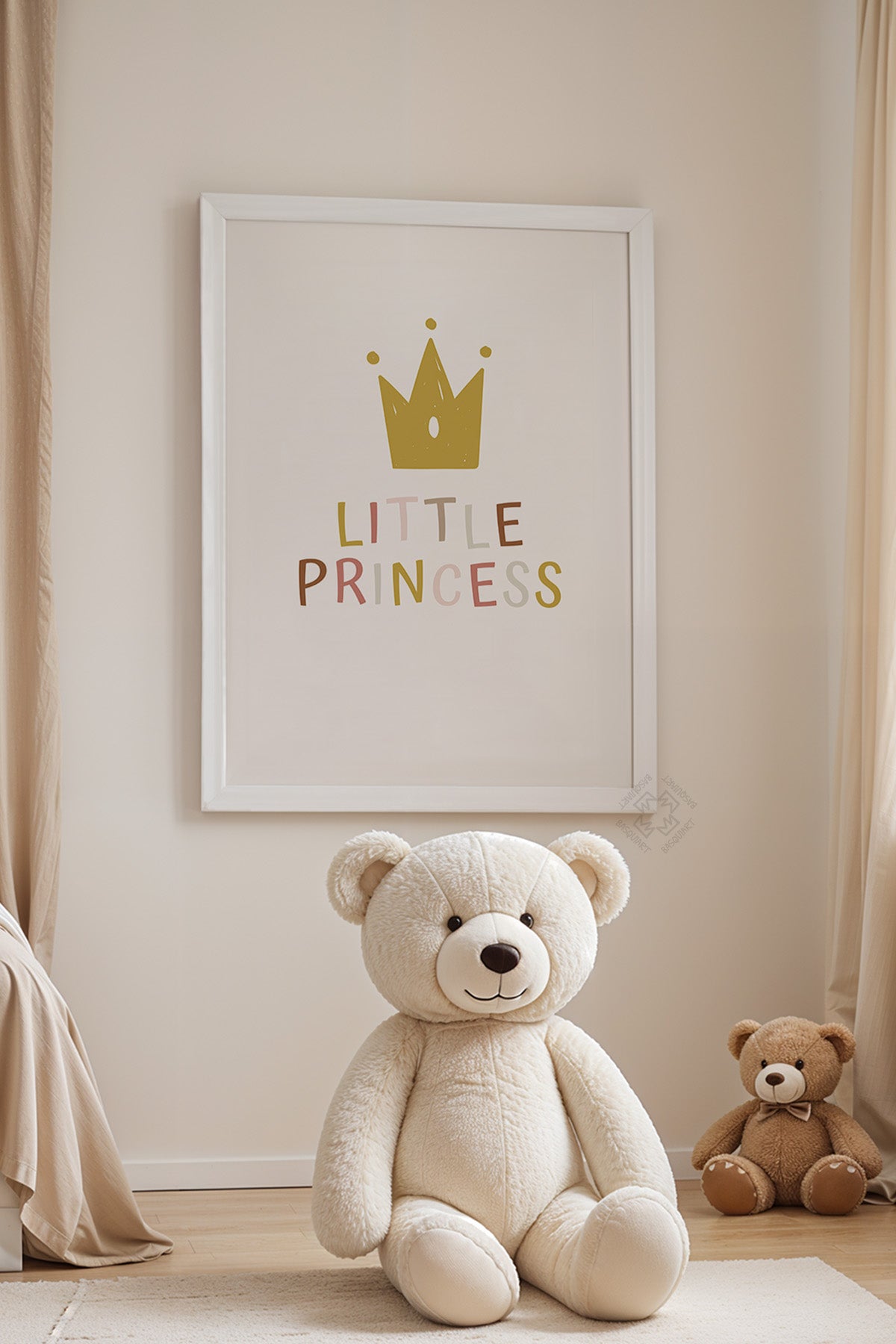 Çocuk Odası, Bebek Odası Beyaz Çerçeveli Poster, Tablo No:31