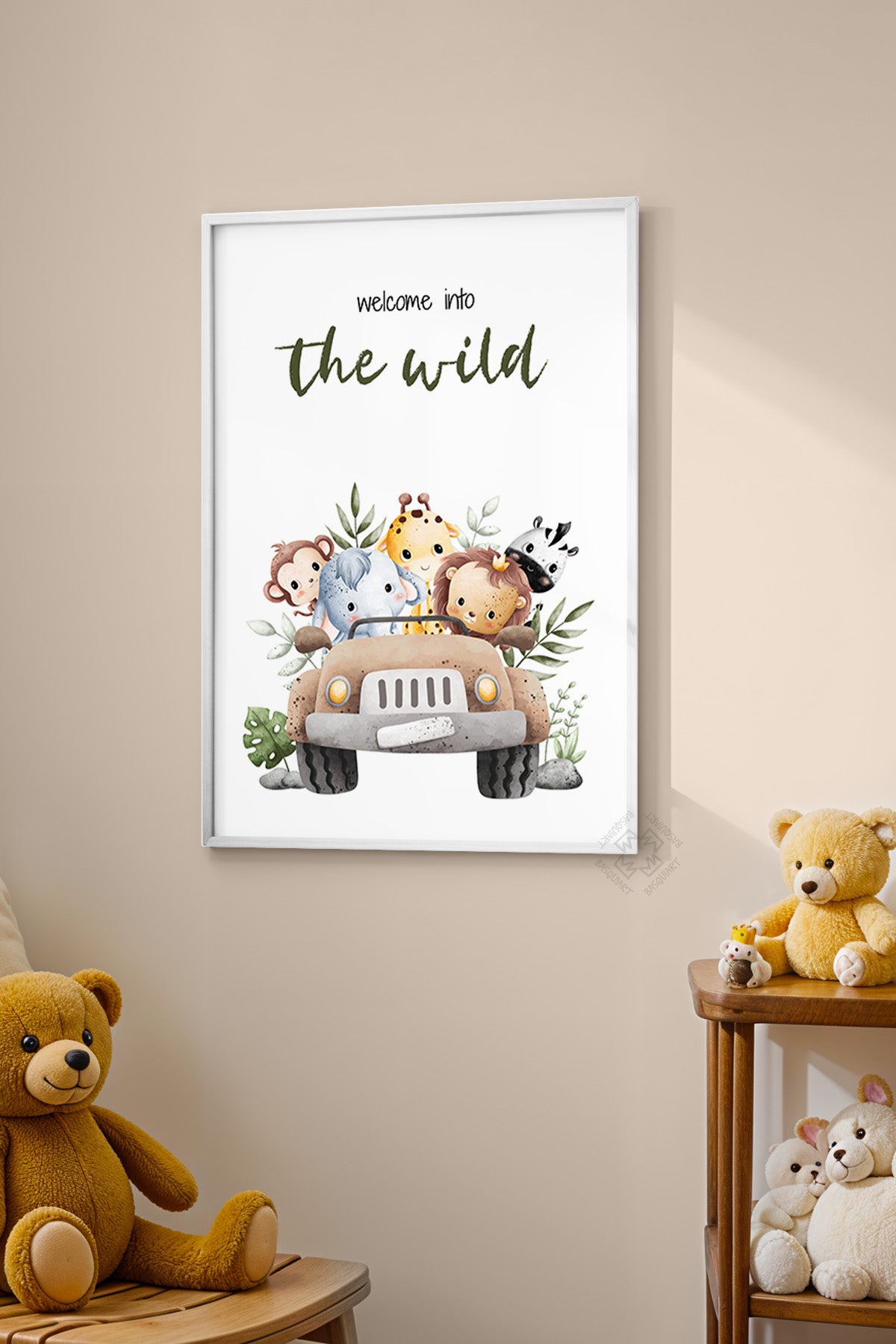 Çocuk Odası, Bebek Odası Beyaz Çerçeveli Poster, Tablo No:22