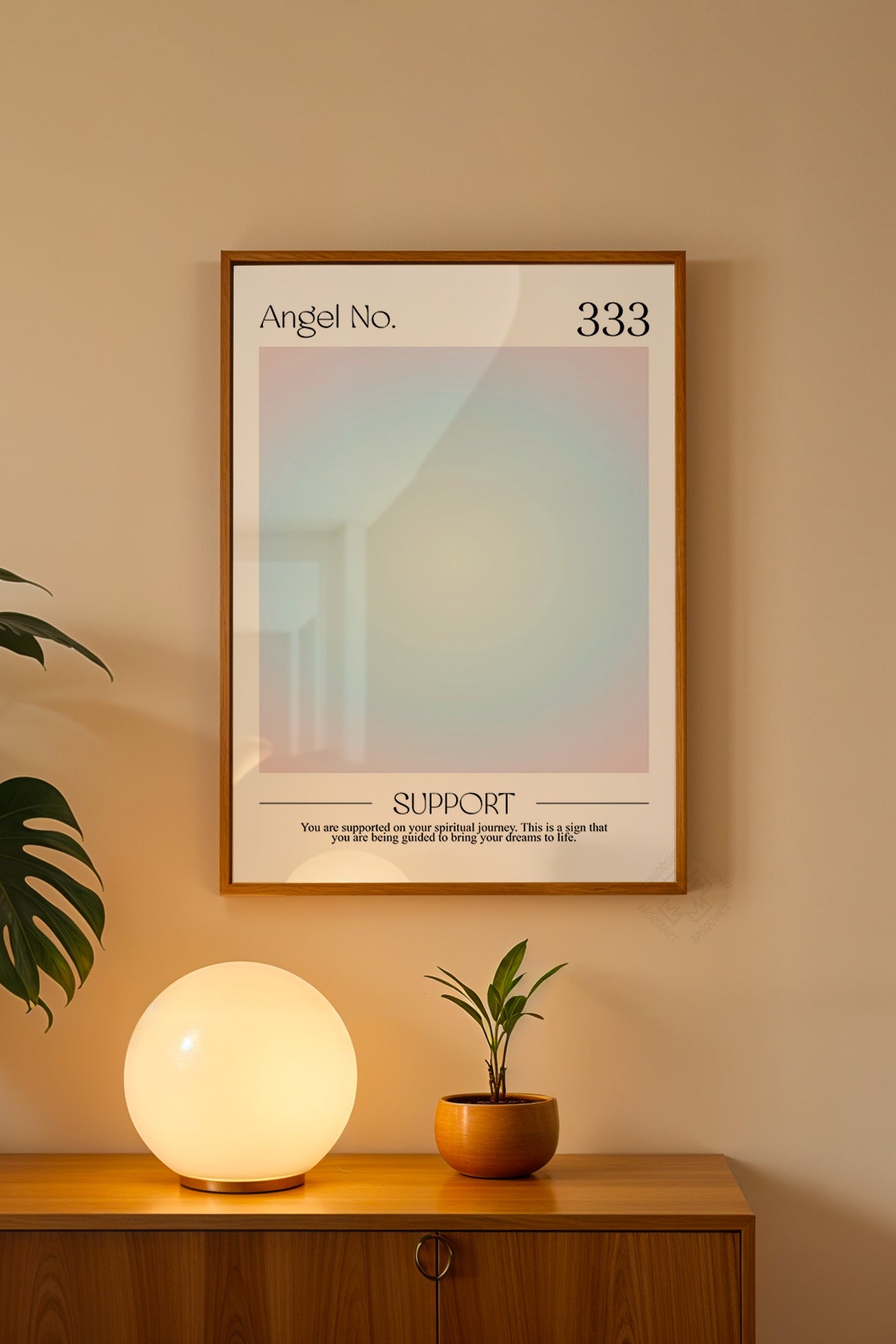 Aura Serisi Ahşap Çerçeveli Poster, Tablo No:7
