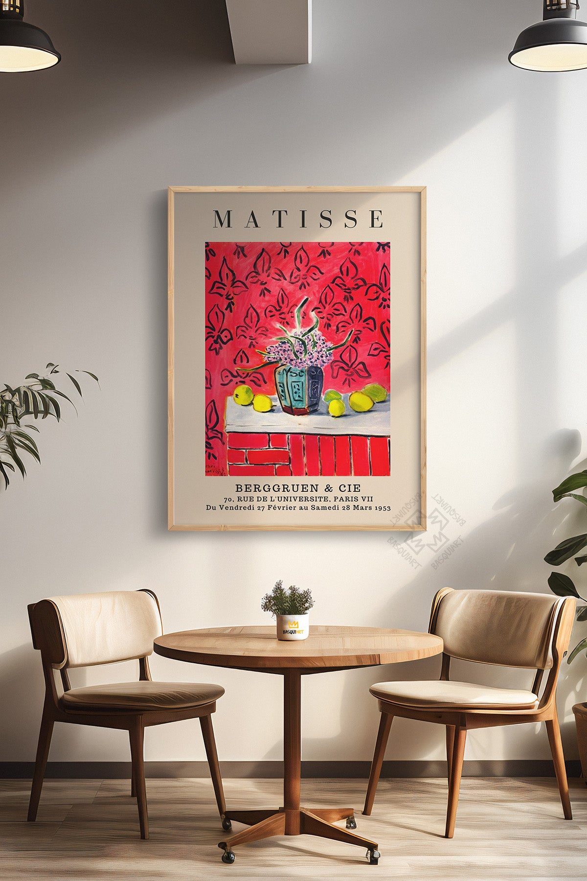 Henri Matisse Serisi Ahşap Çerçeveli Poster, Tablo Duvar Dekoru No:11