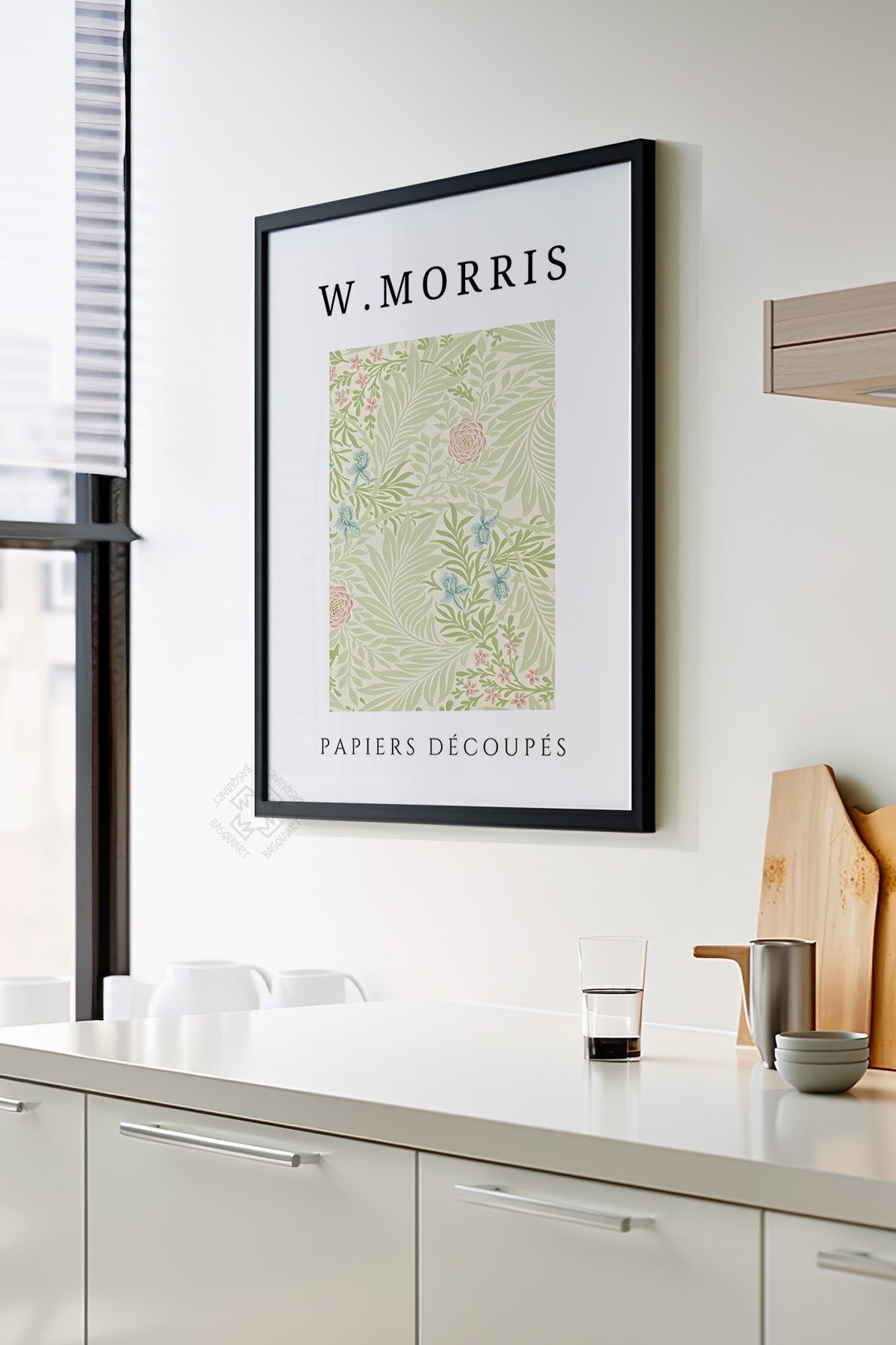 William Morris Serisi Siyah Çerçeveli Poster, Tablo Duvar Dekoru No:23