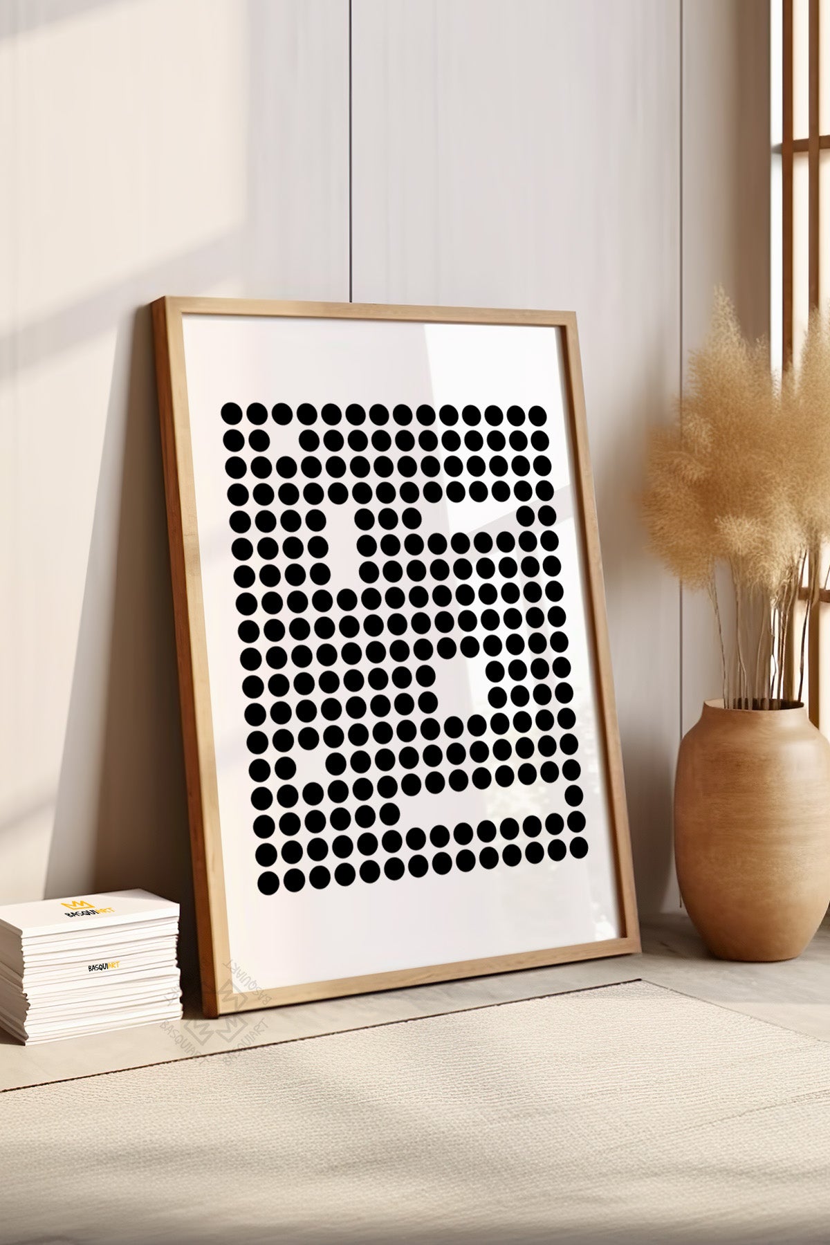 Bauhaus Serisi Ahşap Çerçeveli Poster, Tablo No:45