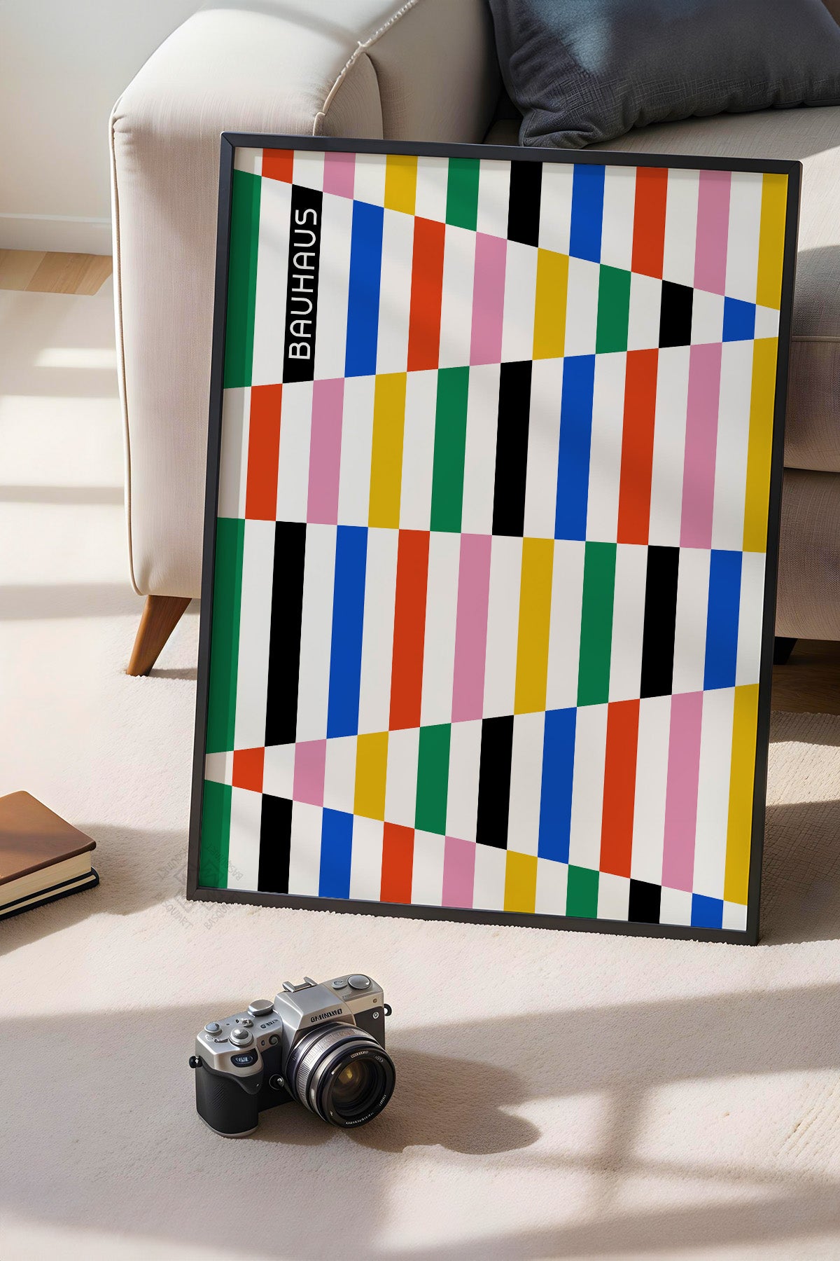 Bauhaus Serisi Siyah Çerçeveli Poster, Tablo No:37