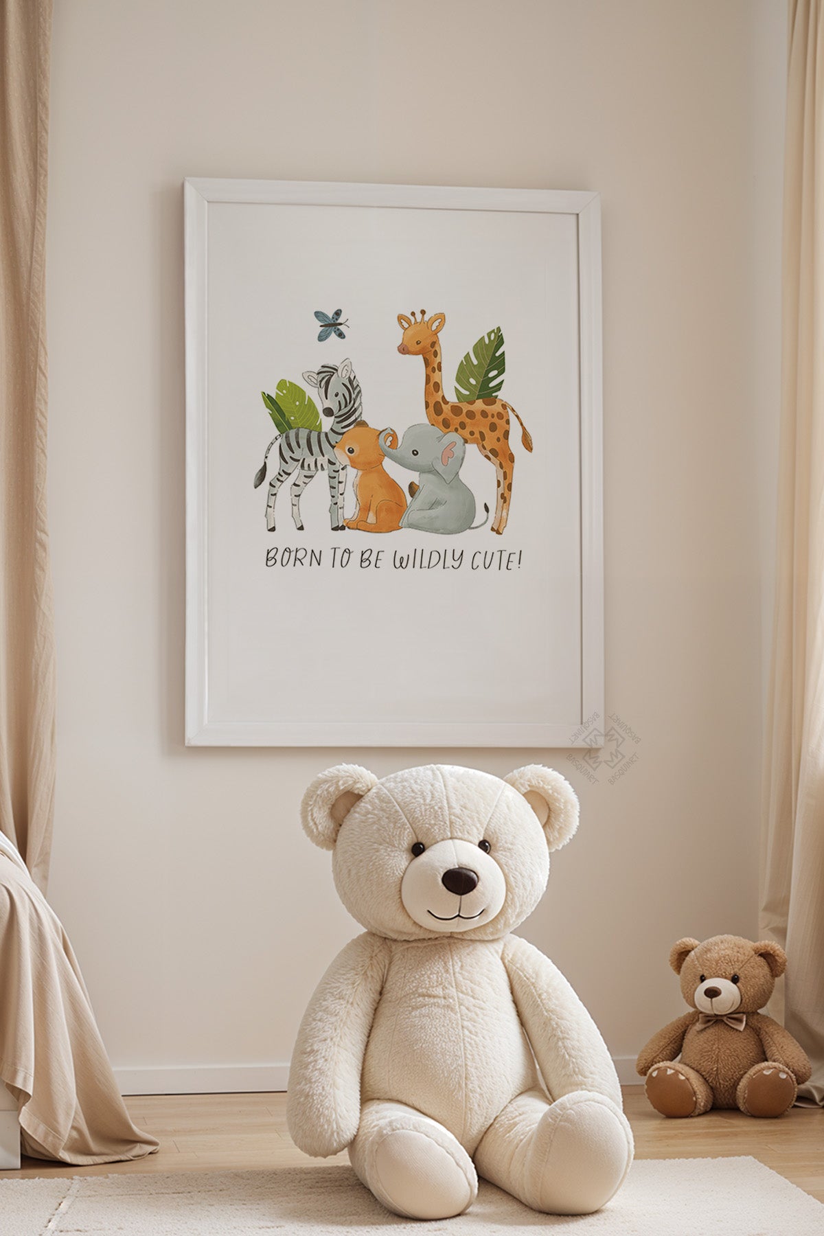 Çocuk Odası, Bebek Odası Beyaz Çerçeveli Poster, Tablo No:98