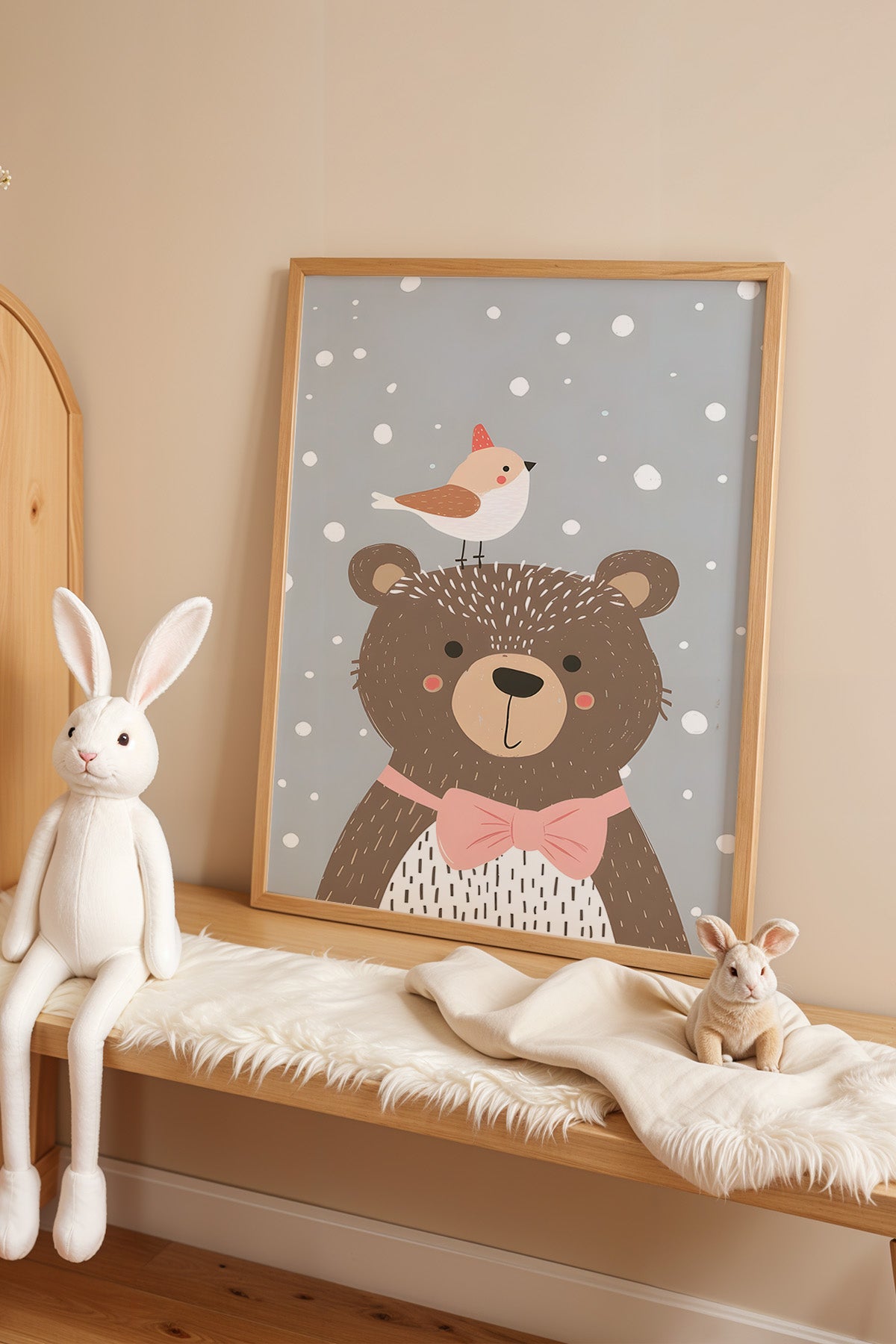Çocuk Odası, Bebek Odası Ahşap Çerçeveli Poster, Tablo No:72