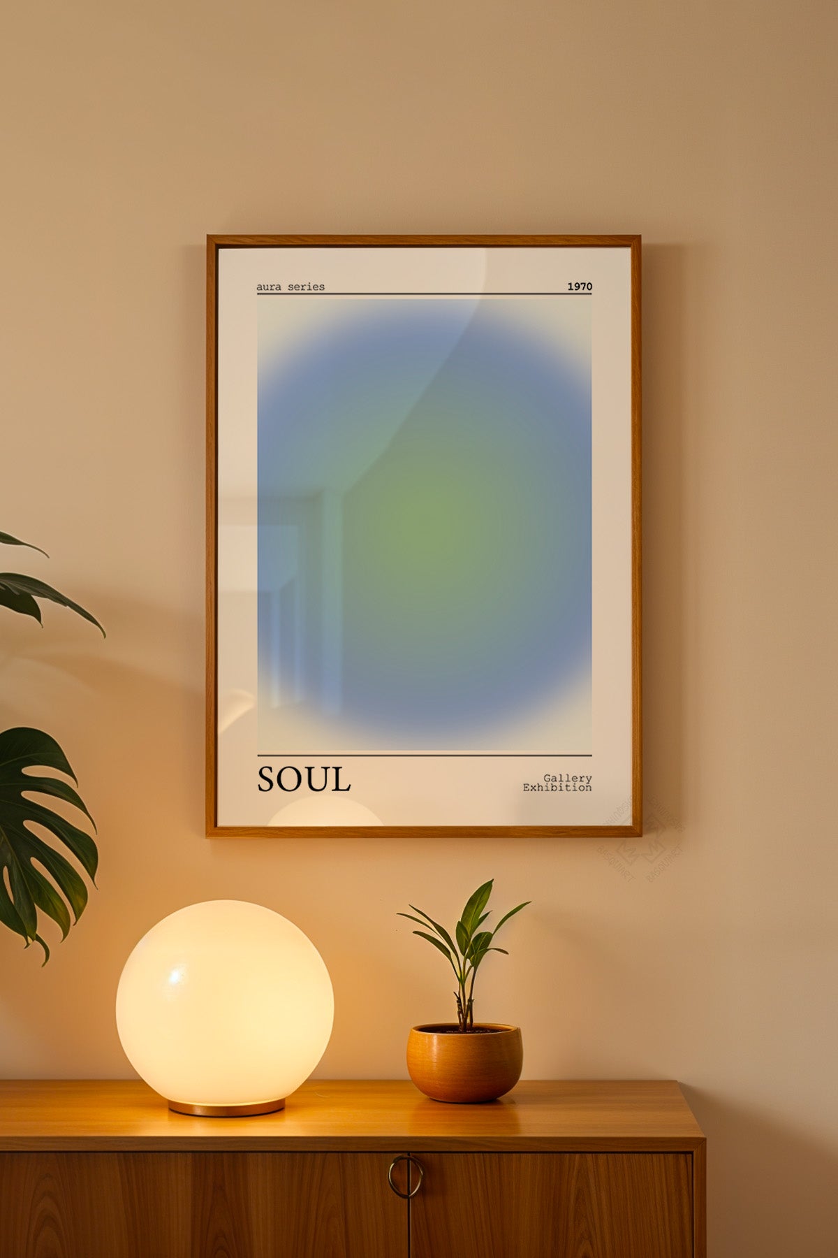 Aura Serisi Ahşap Çerçeveli Poster, Tablo No:62