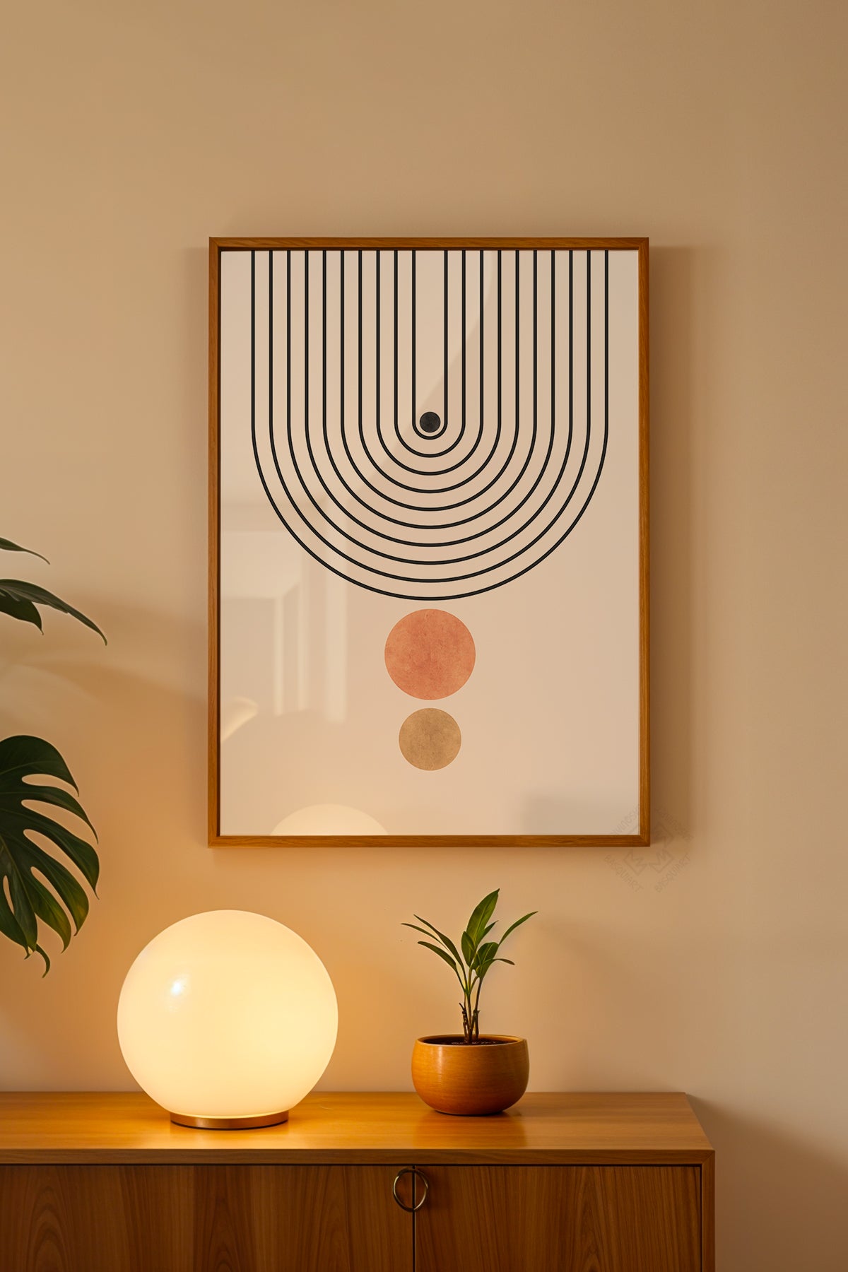 Bohemian Serisi Ahşap Çerçeveli Poster, Tablo No:4