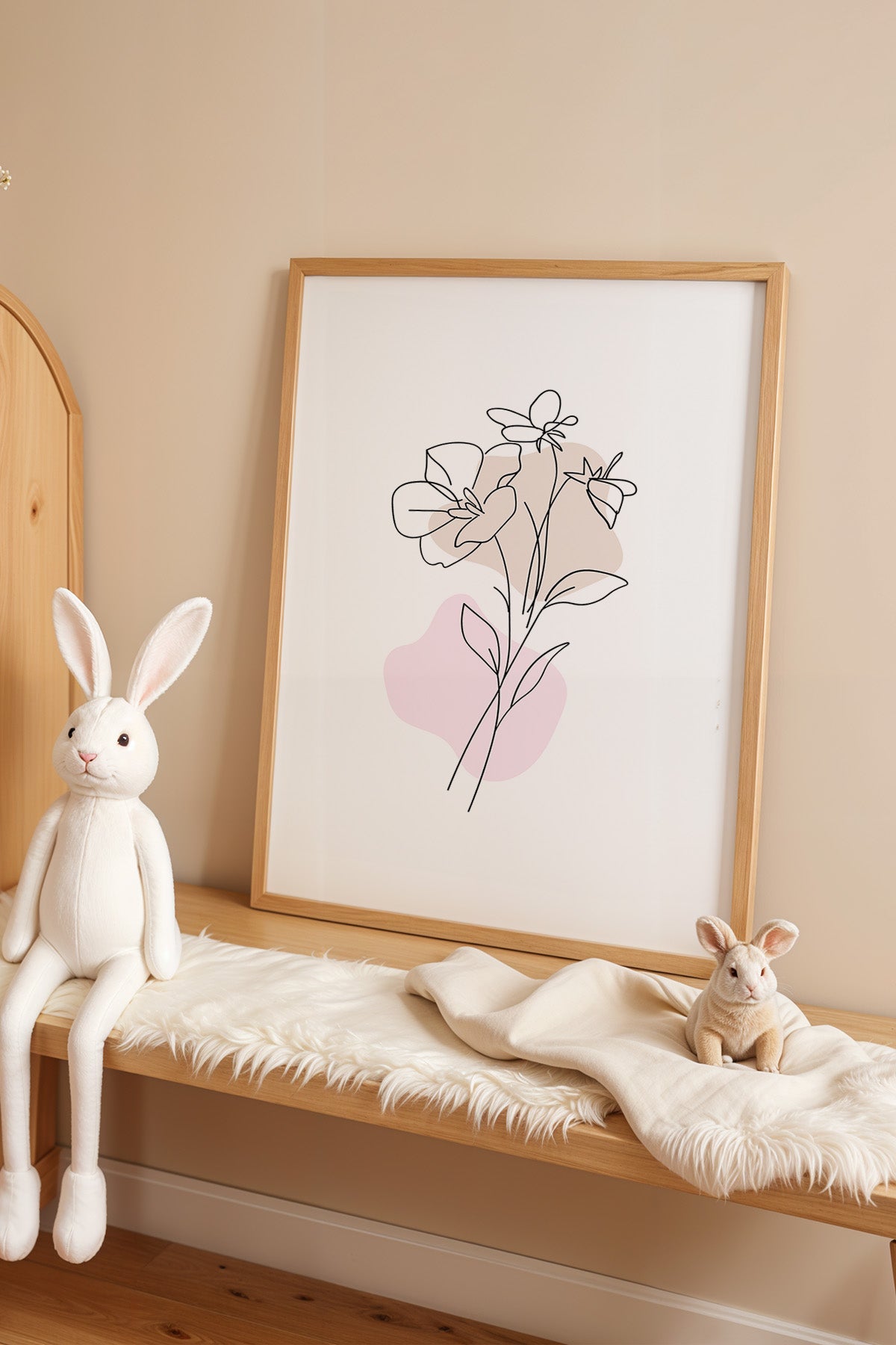 Çocuk Odası, Bebek Odası Ahşap Çerçeveli Poster, Tablo No:91