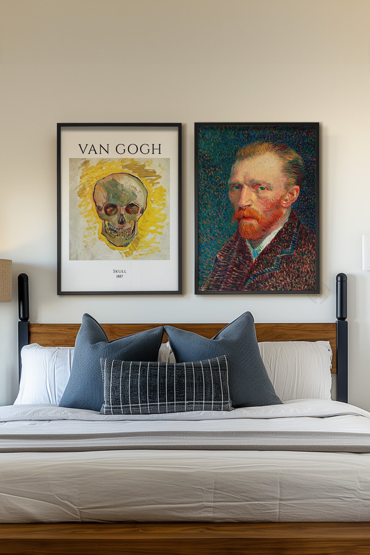 Van Gogh 2'li Siyah Çerçeveli Poster, Tablo Seti No:38