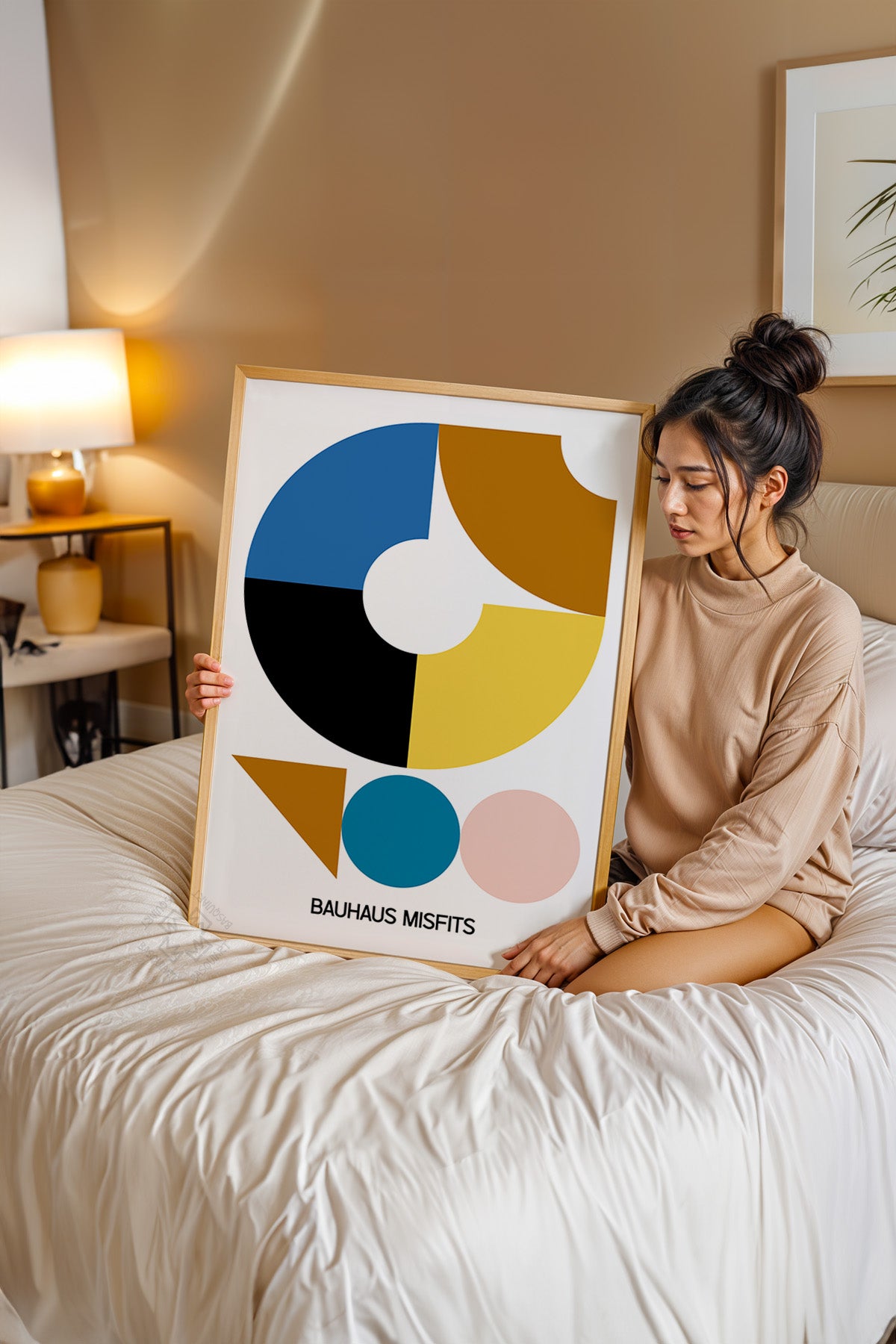 Bauhaus Serisi Ahşap Çerçeveli Poster, Tablo No:118