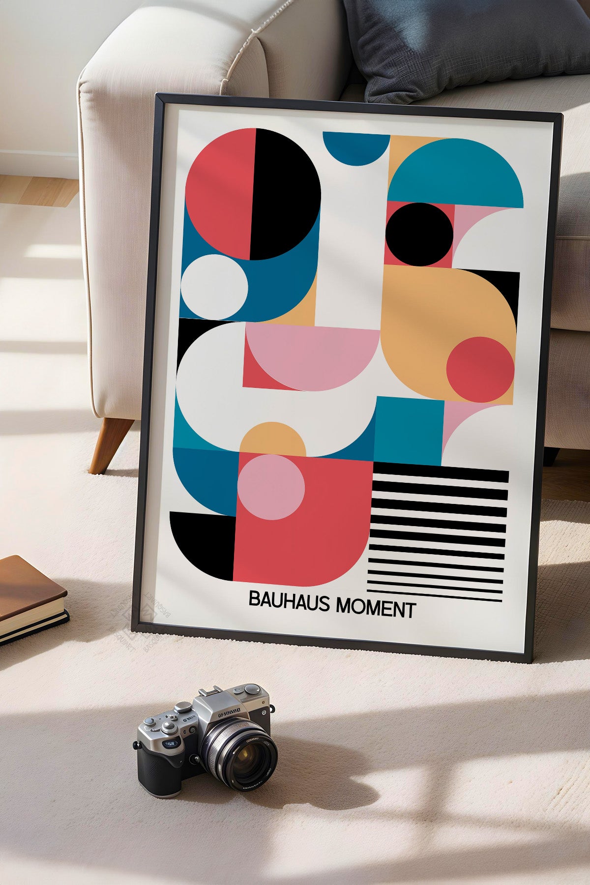 Bauhaus Serisi Siyah Çerçeveli Poster, Tablo No:119