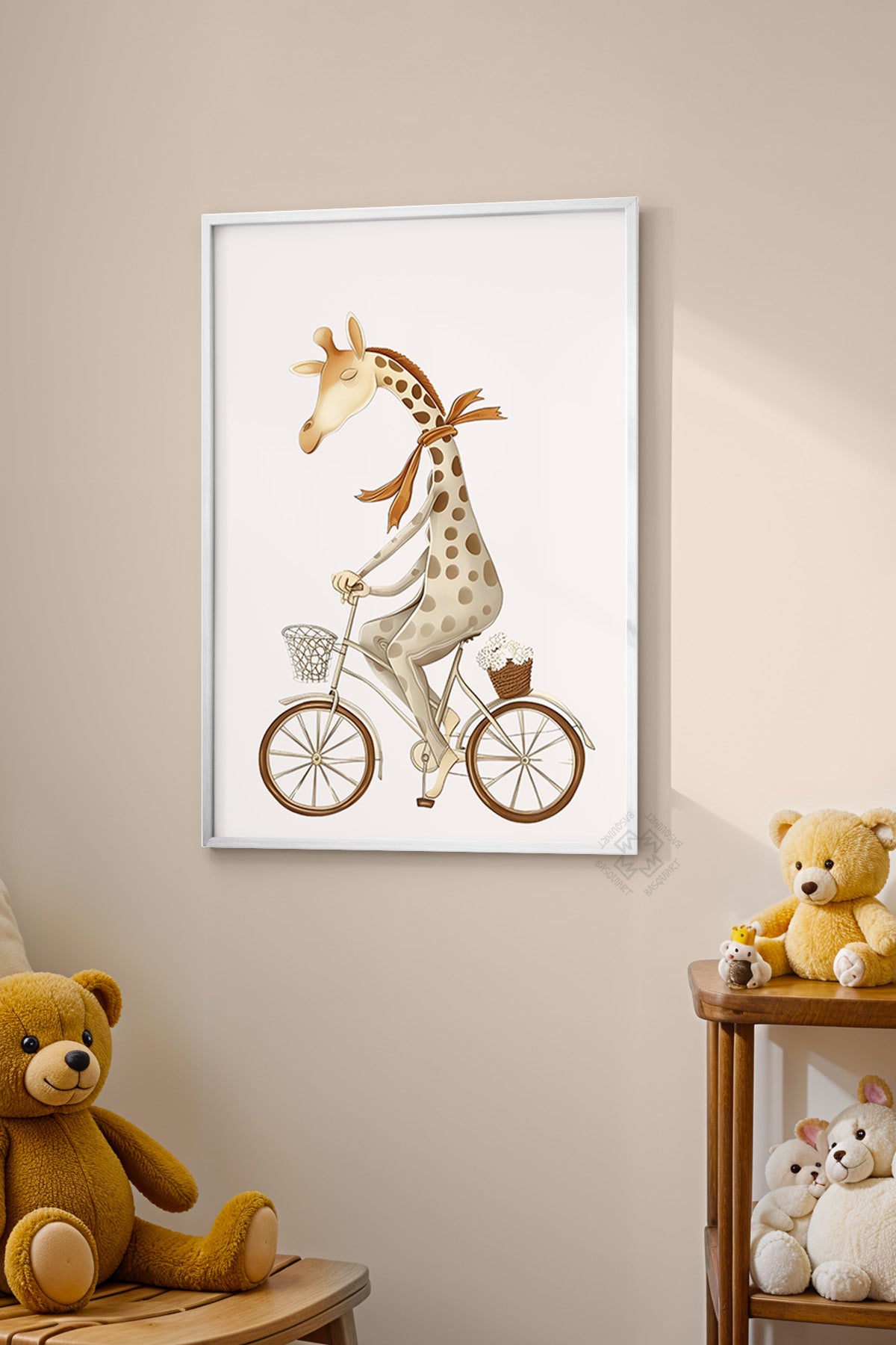 Çocuk Odası, Bebek Odası Beyaz Çerçeveli Poster, Tablo No:83
