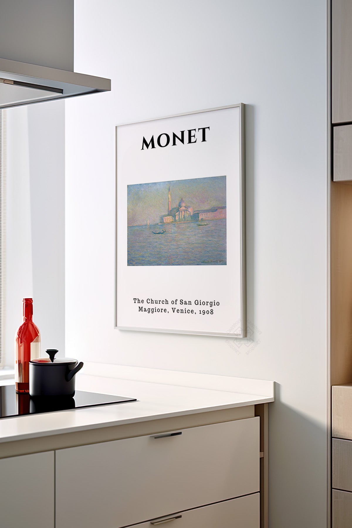 Claude Monet Serisi Beyaz Çerçeveli Poster, Tablo Duvar Dekoru No:18