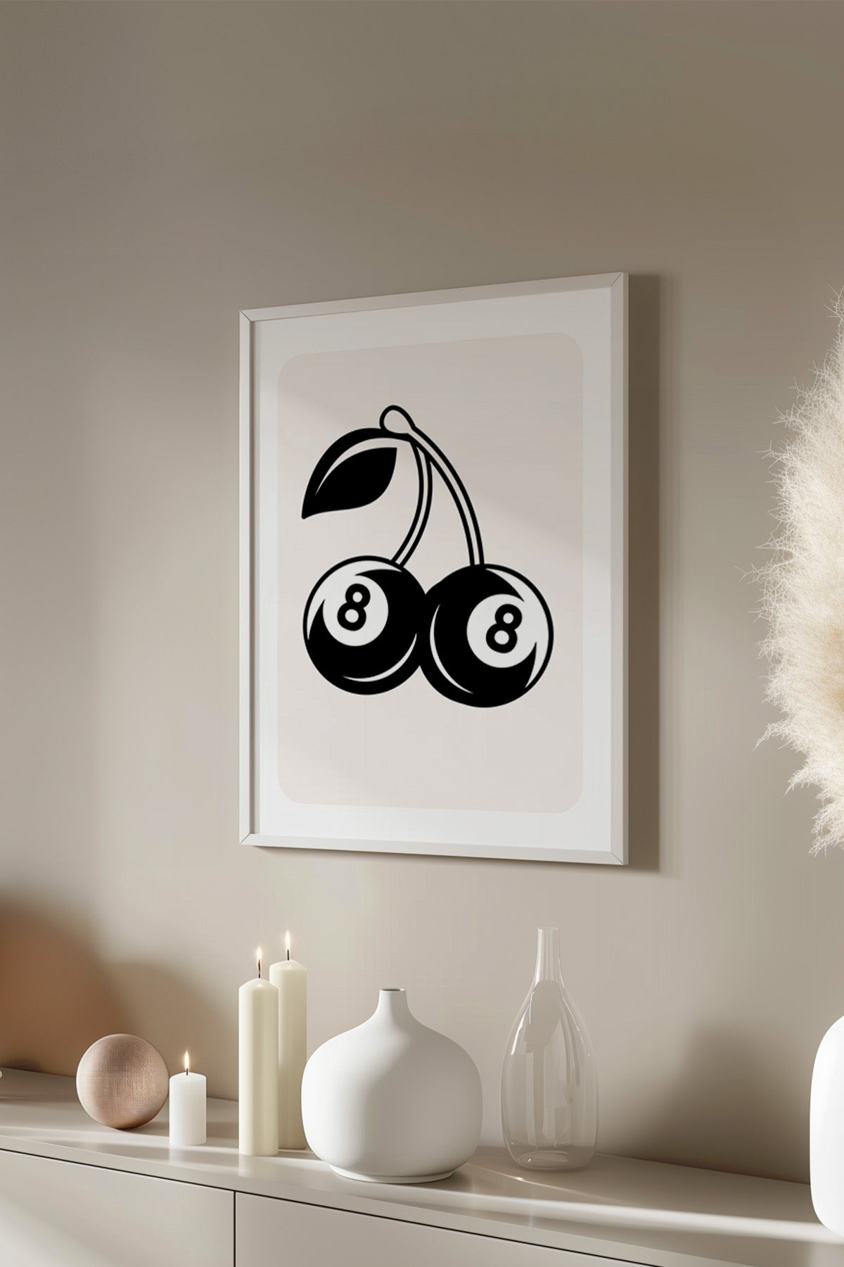 Lucky You Serisi Beyaz Çerçeveli Poster, Tablo Duvar Dekoru No:114