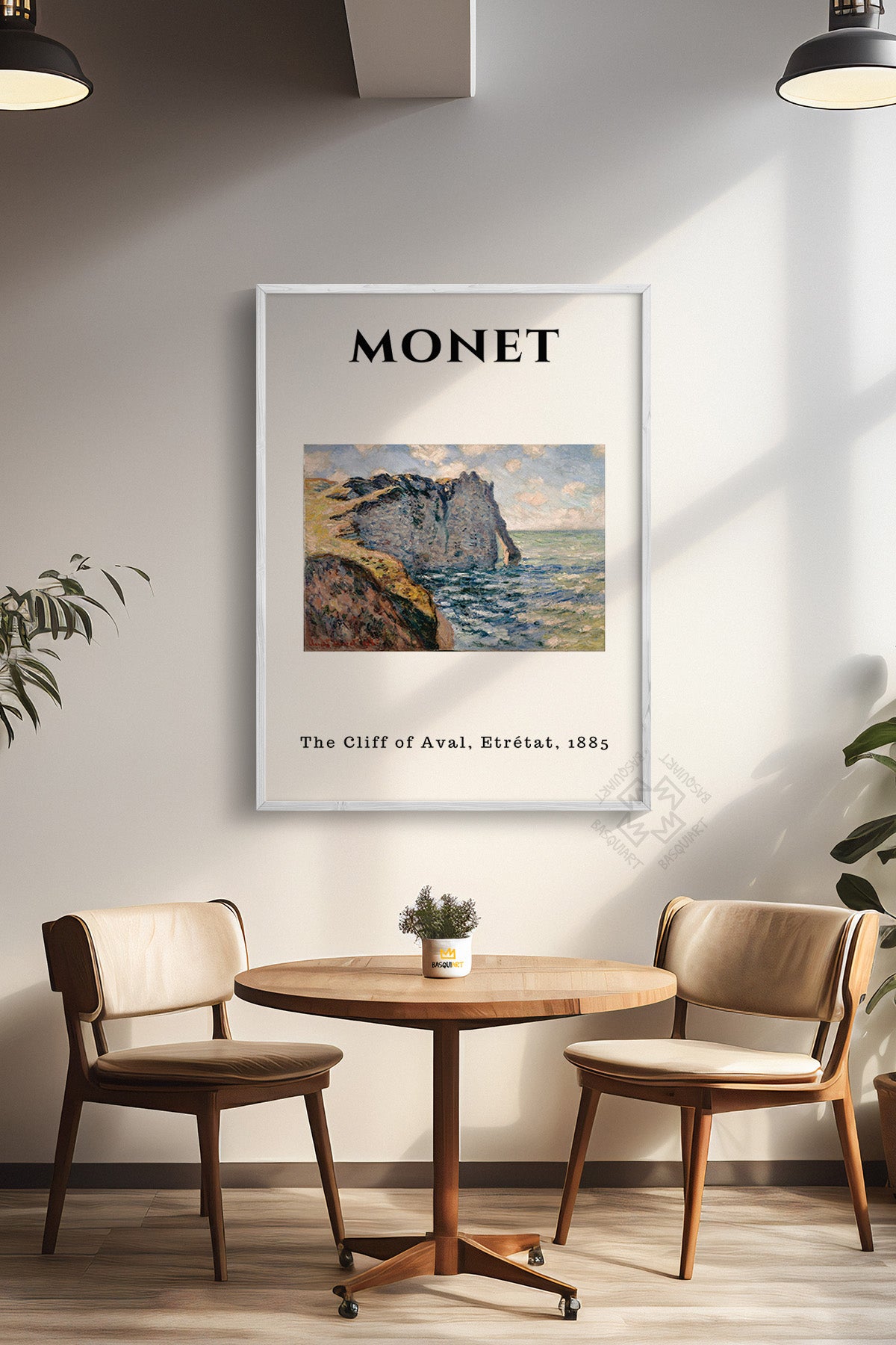Claude Monet Serisi Beyaz Çerçeveli Poster, Tablo Duvar Dekoru No:19