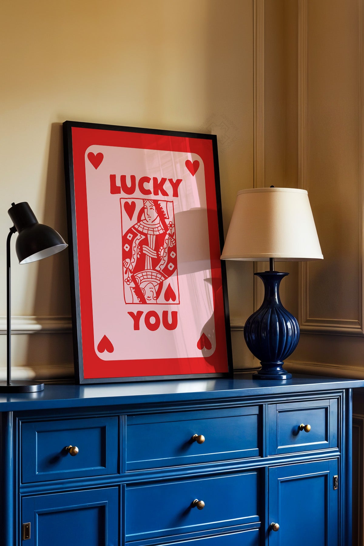 Lucky You Serisi Siyah Çerçeveli Poster, Tablo Duvar Dekoru No:78