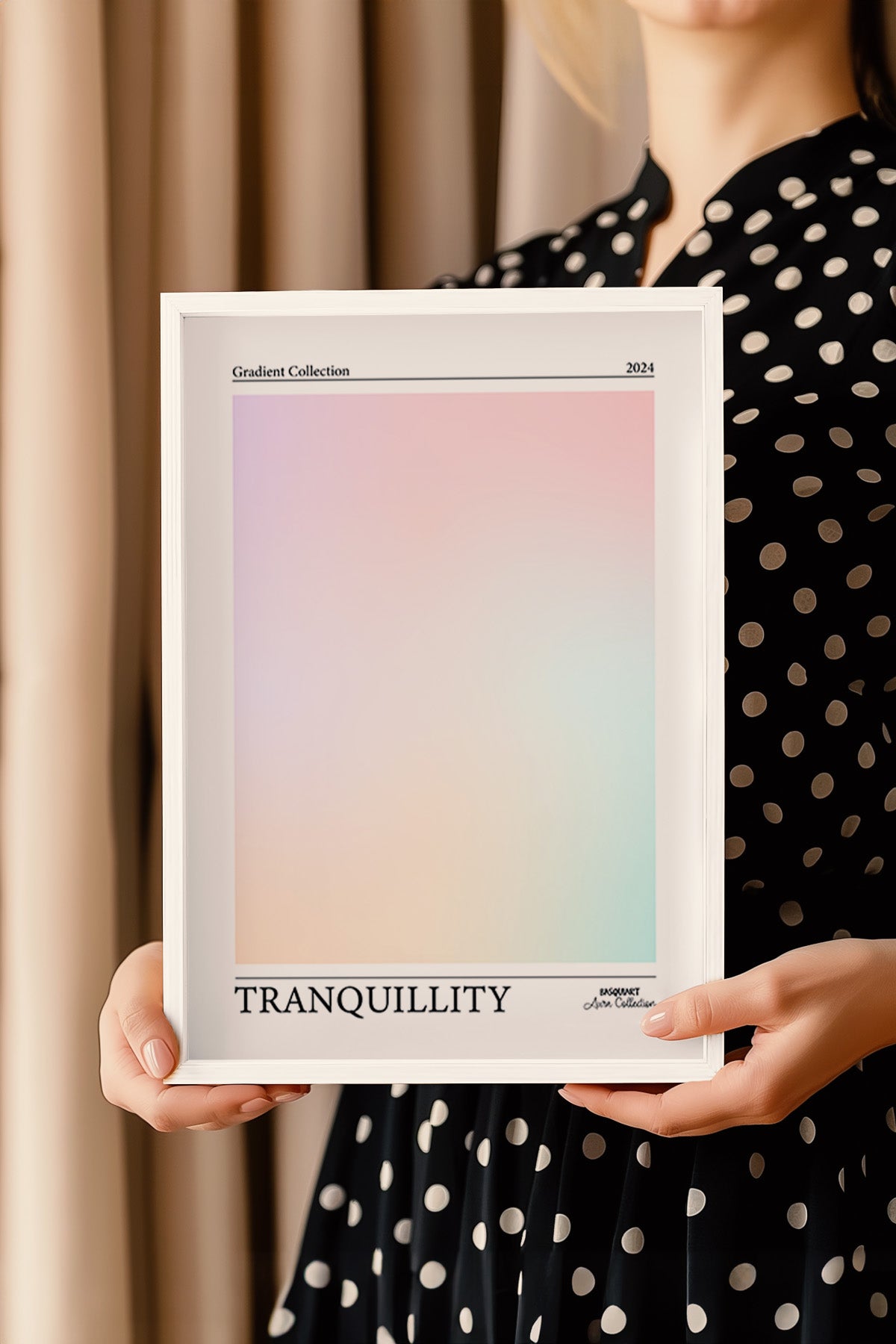 Aura Serisi Beyaz Çerçeveli Poster, Tablo No:42
