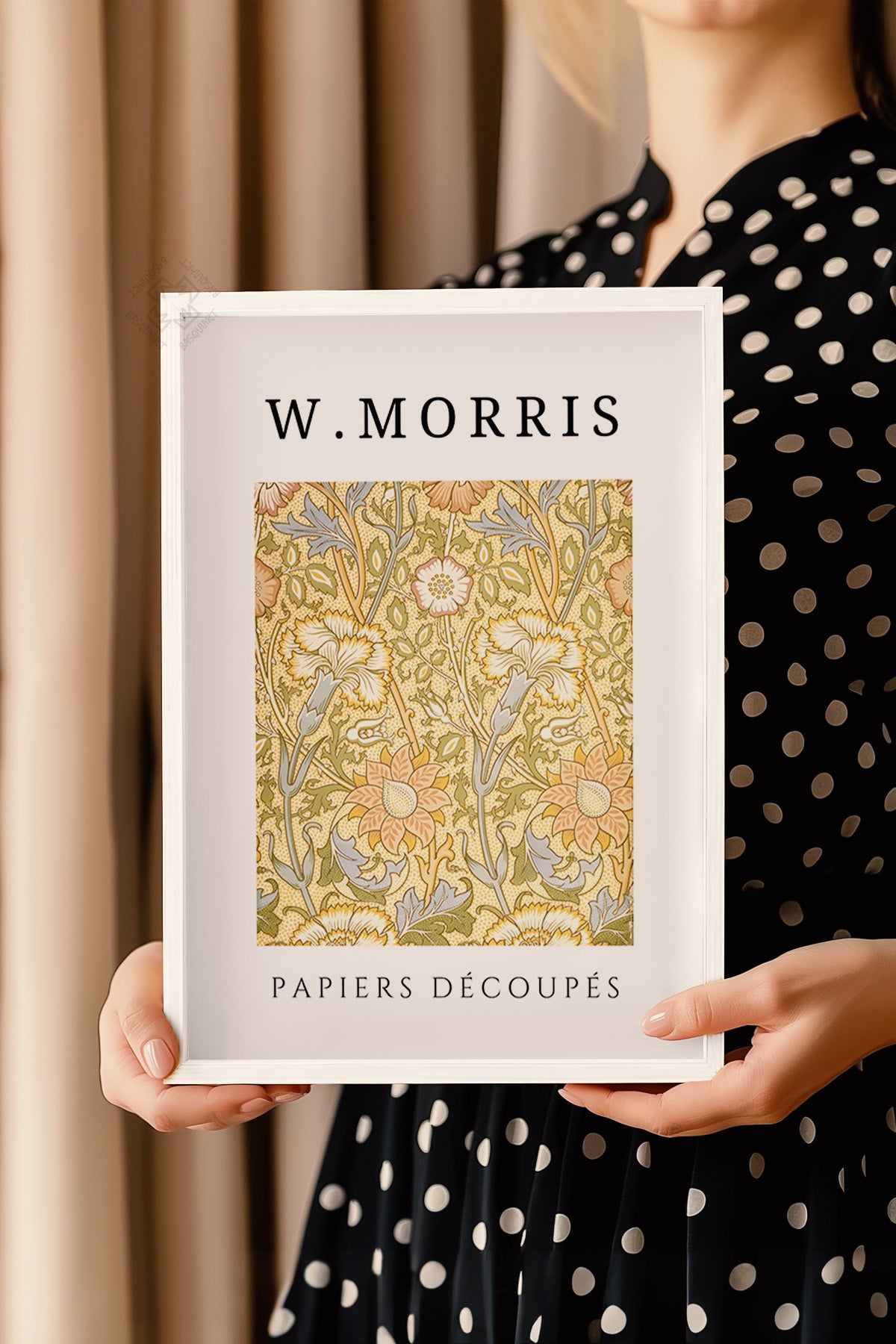William Morris Serisi Beyaz Çerçeveli Poster, Tablo Duvar Dekoru No:9