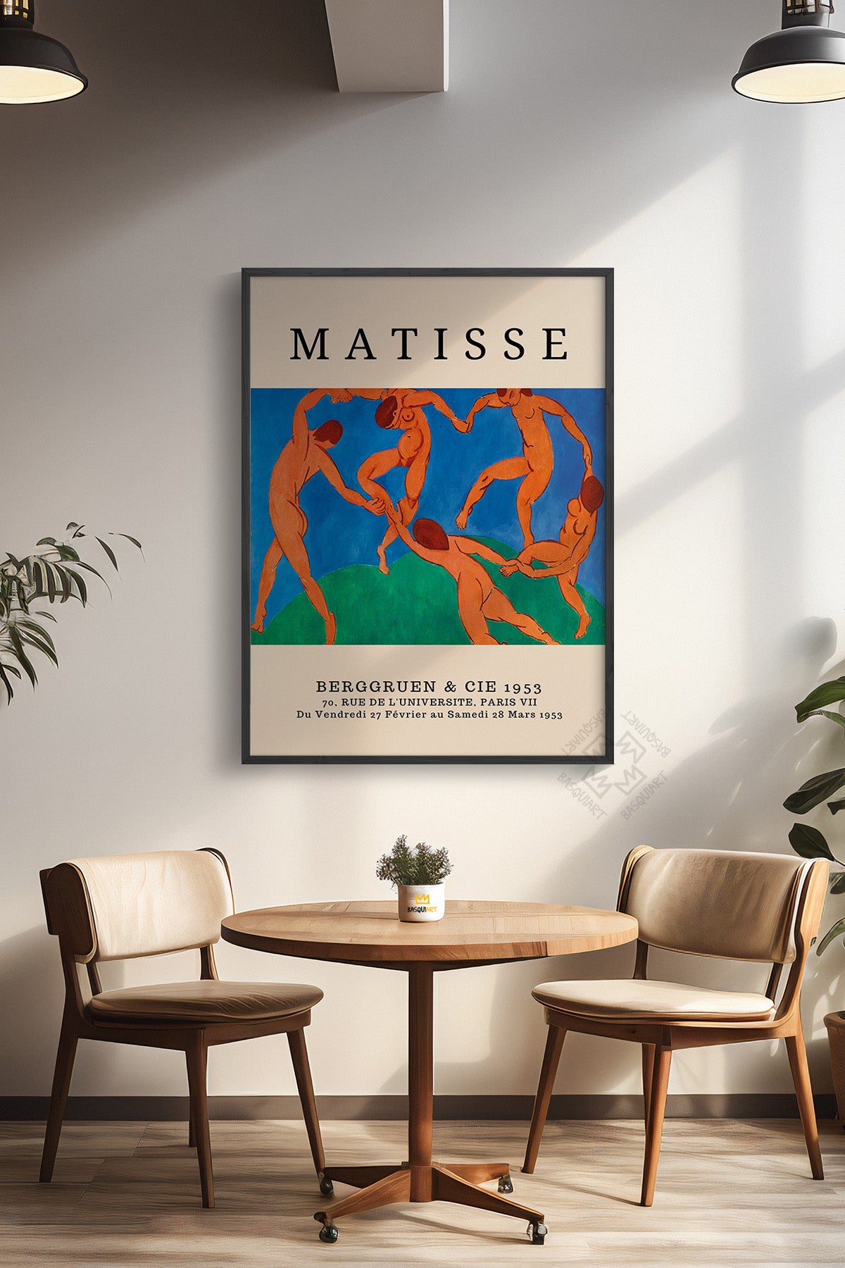 Henri Matisse Serisi Siyah Çerçeveli Poster, Tablo Duvar Dekoru No:8
