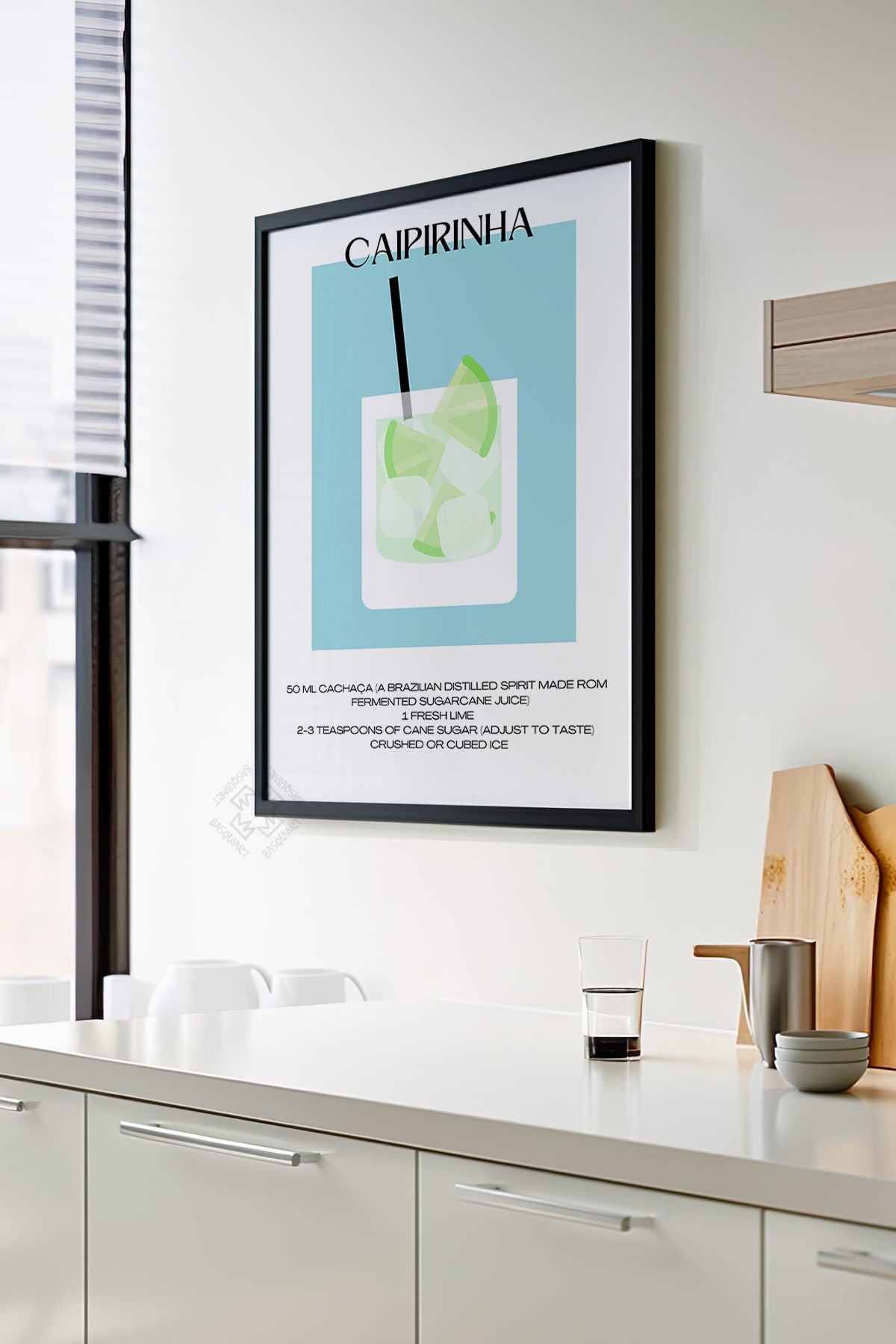 Kokteyl Serisi Siyah Çerçeveli Poster, Tablo, Cafe, Restoran, Mutfak Duvar Dekoru No:21