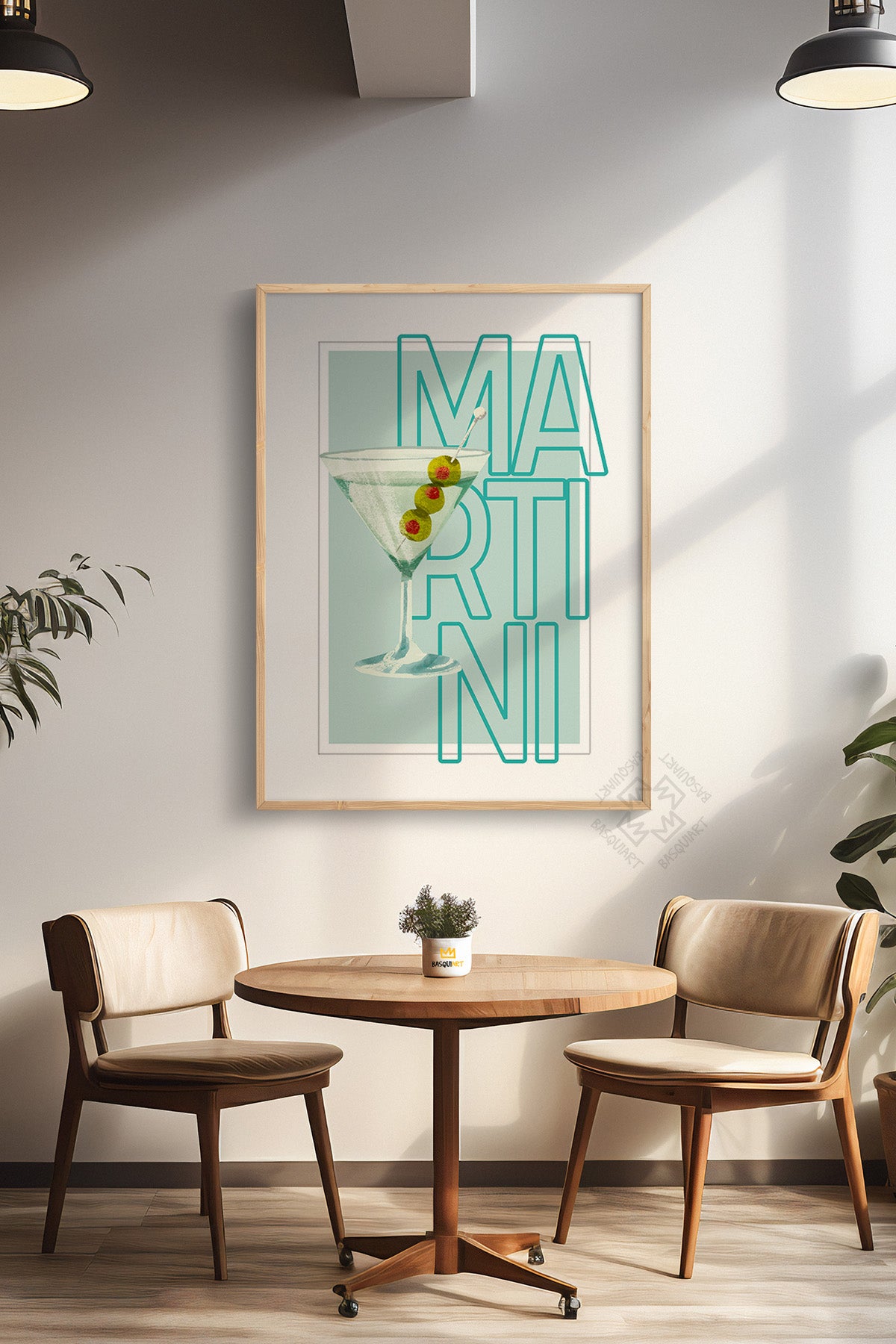 Kokteyl Serisi Ahşap Çerçeveli Poster, Tablo, Cafe, Restoran, Mutfak Duvar Dekoru No:47